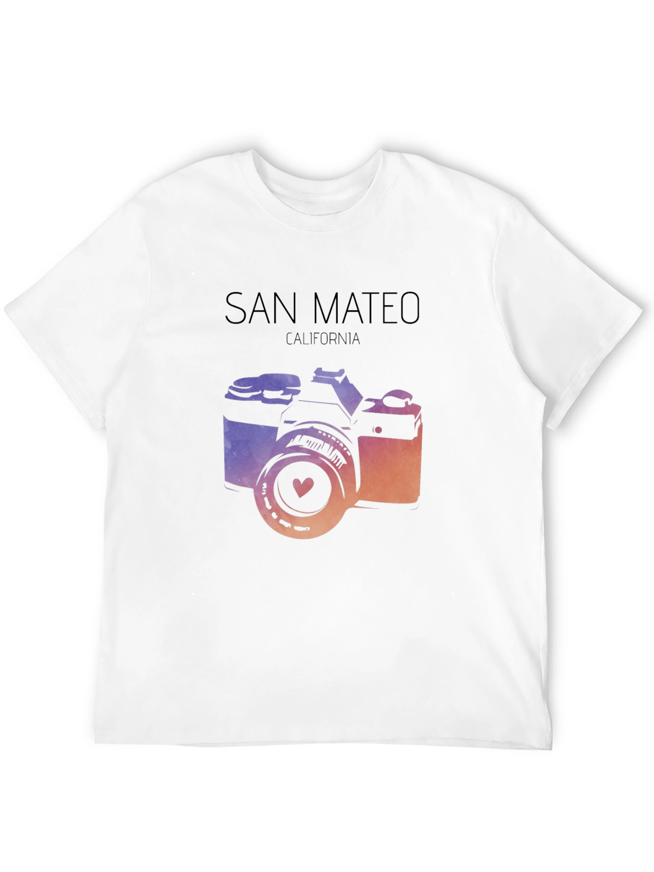 San Mateo California Camera Graphic T-Shirt