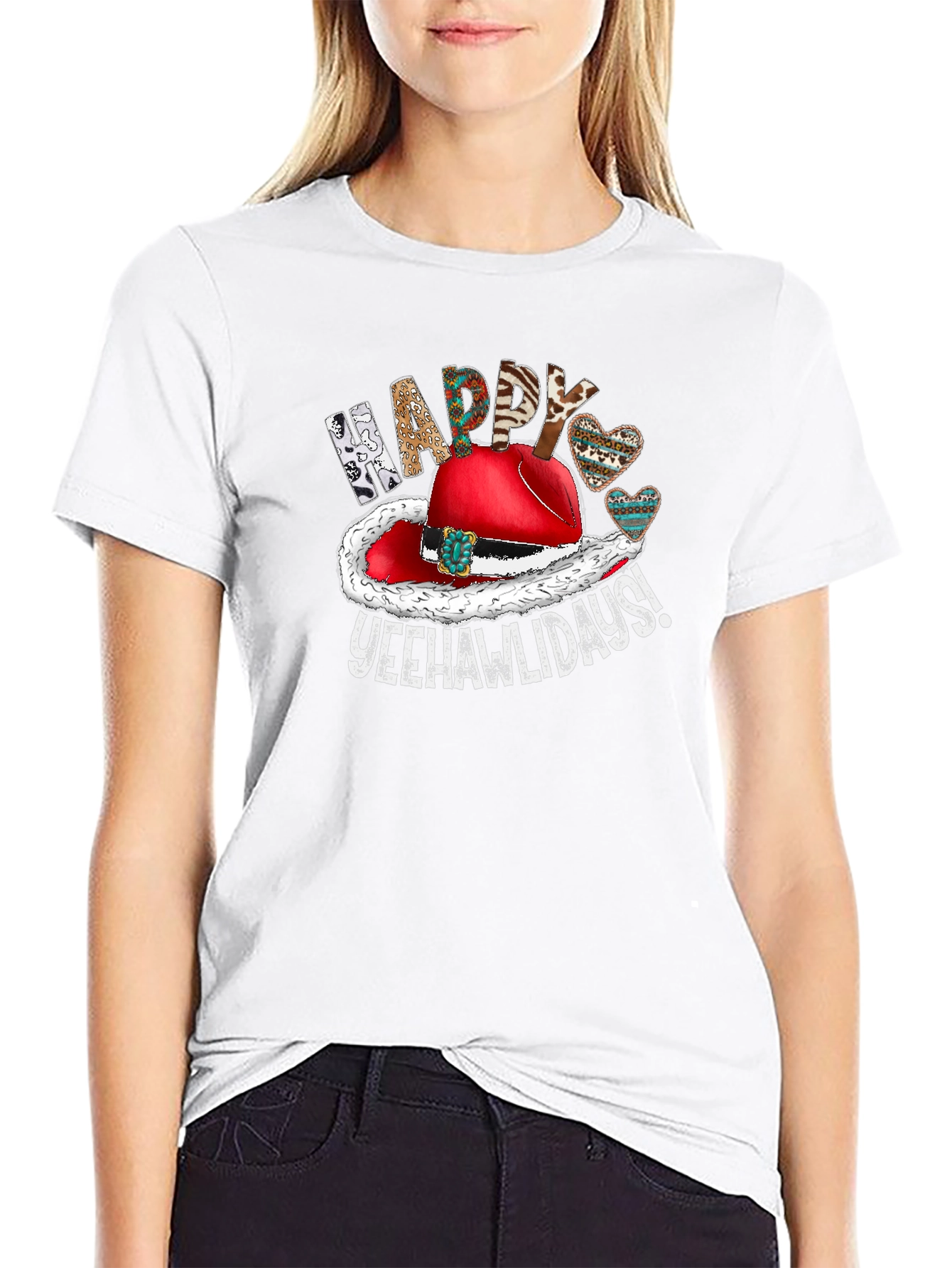 Festive Yeehawlidays Graphic Tee