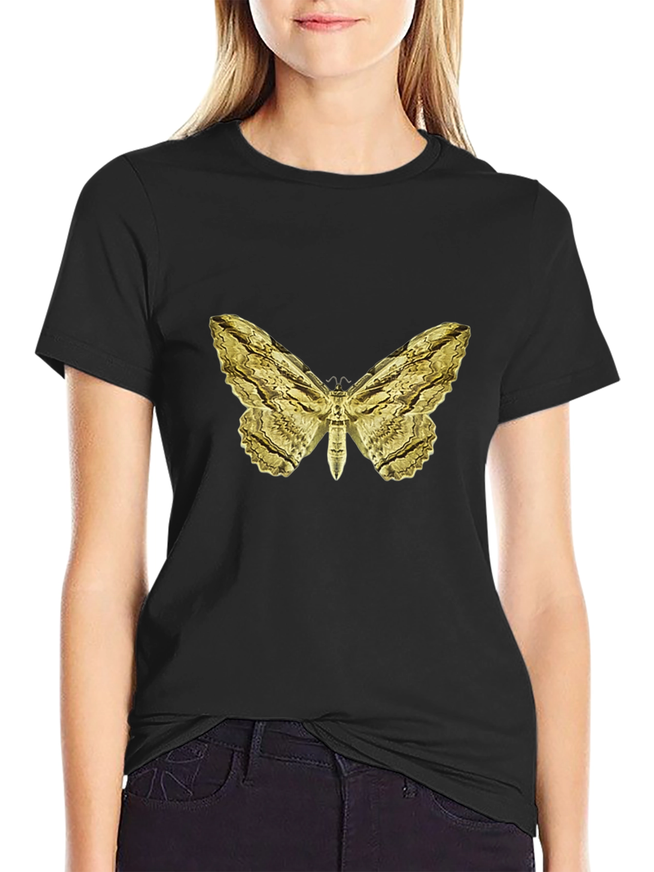 Golden Moth Graphic Tee - Stylish Comfort
