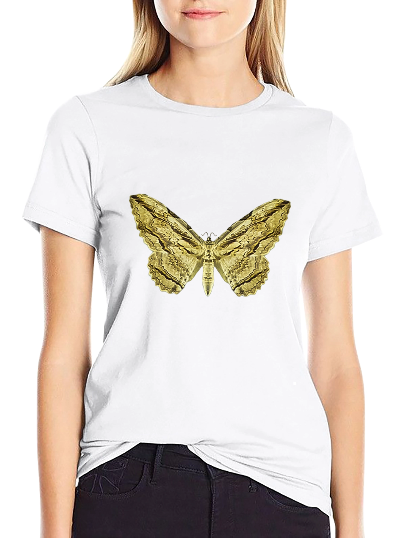 Golden Moth Graphic Tee - Stylish Comfort