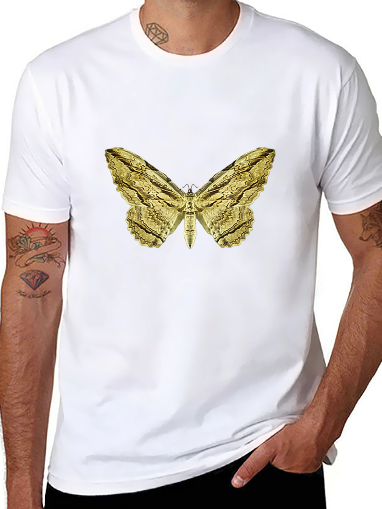 Golden Moth Graphic Tee - Stylish Comfort