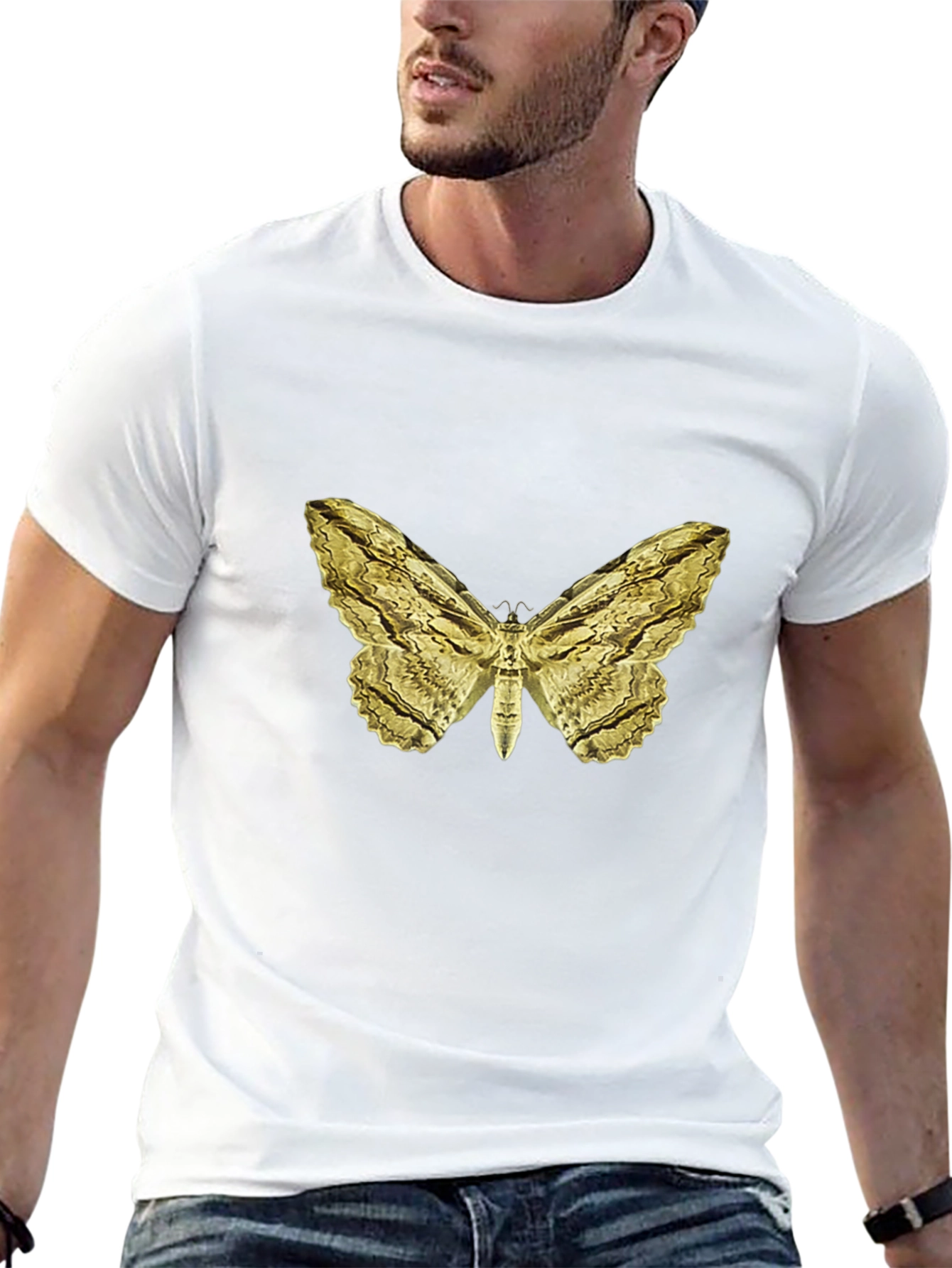 Golden Moth Graphic Tee - Stylish Comfort