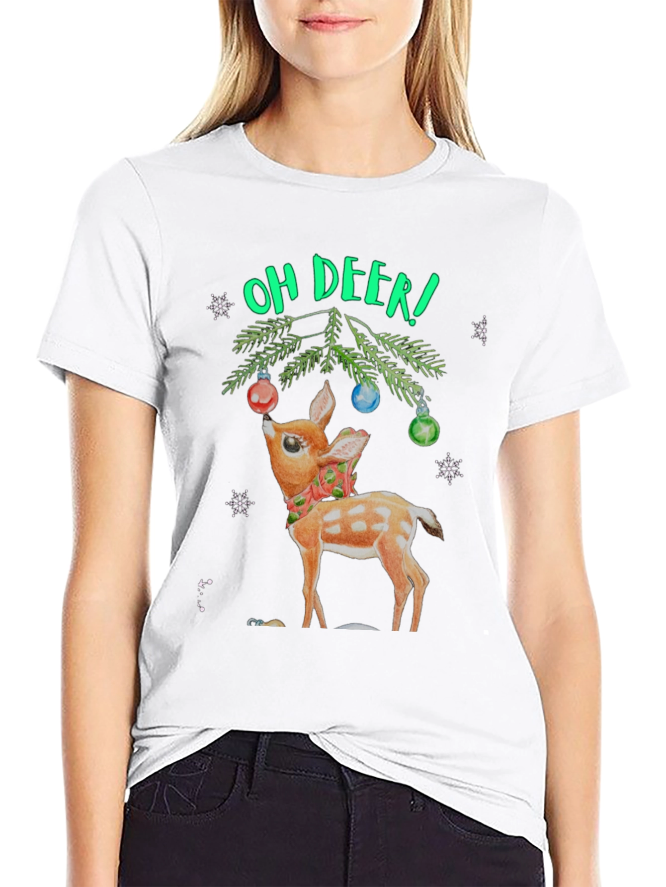 Oh Deer! Christmas Graphic T-Shirt