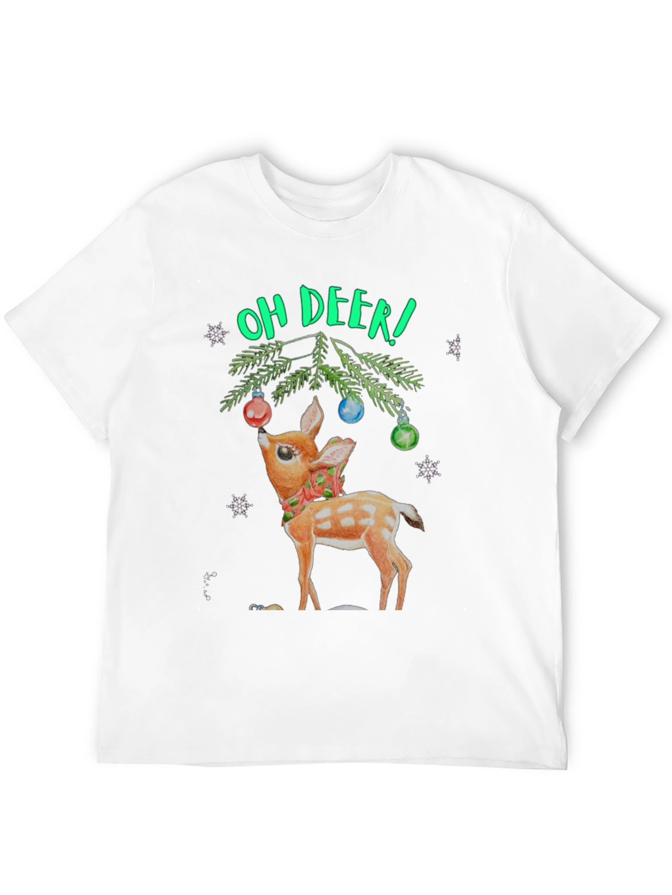 Oh Deer! Christmas Graphic T-Shirt