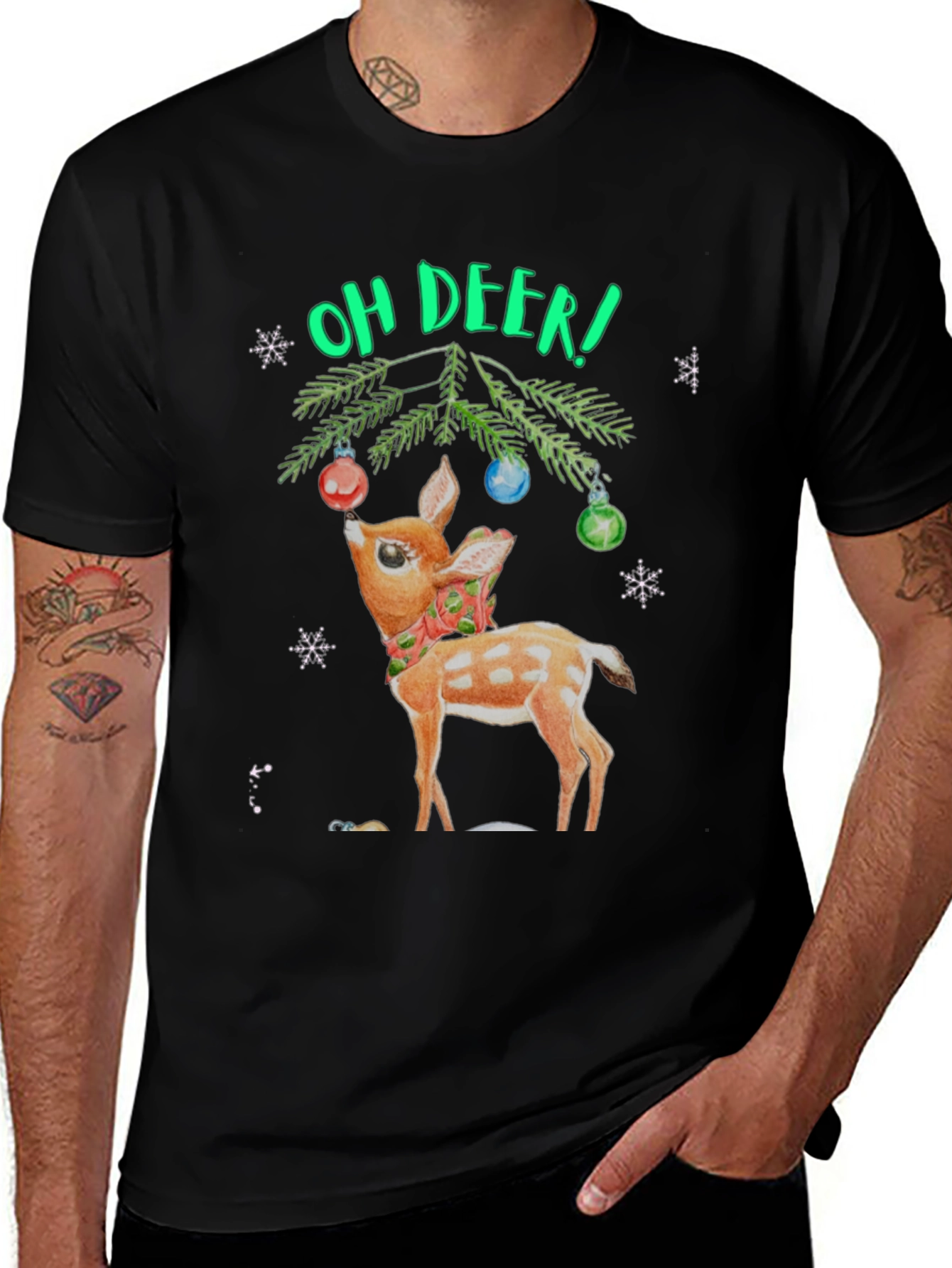 Oh Deer! Christmas Graphic T-Shirt