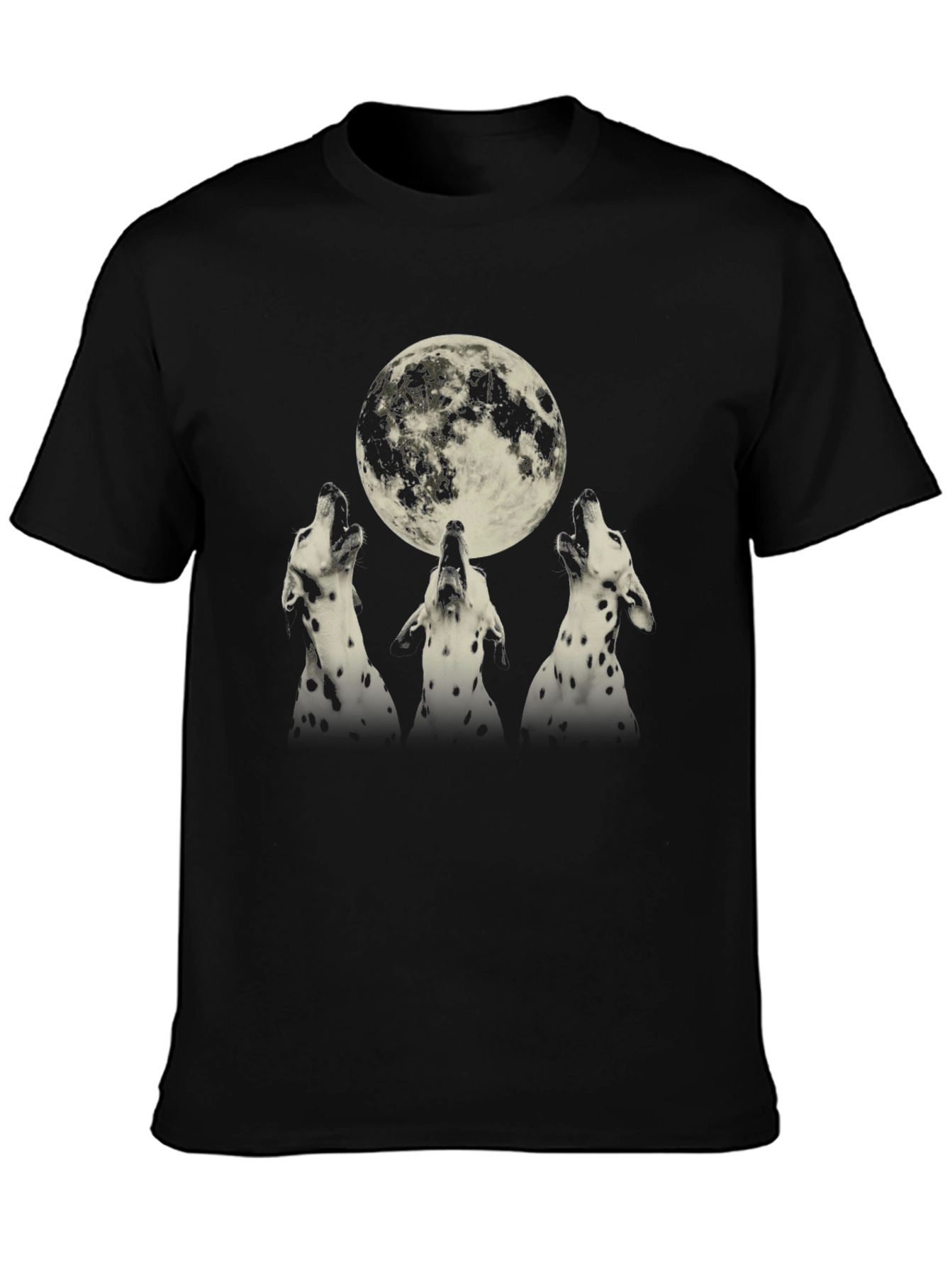Dalmatian Howl at Moon Graphic Tee