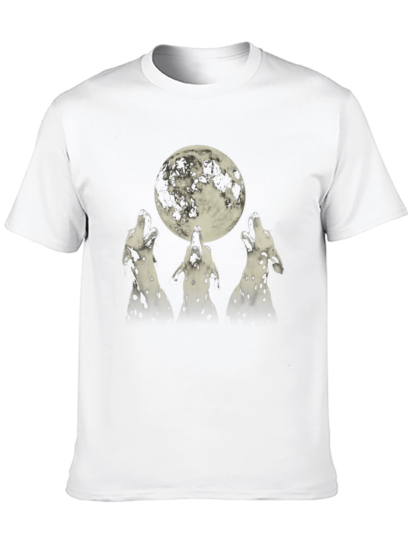 Dalmatian Howl at Moon Graphic Tee