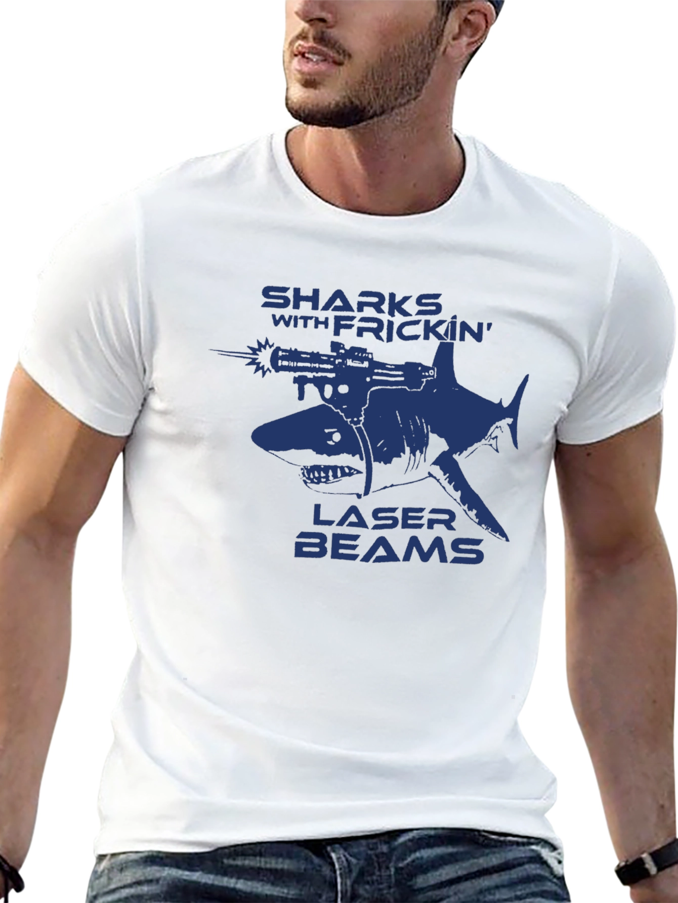 Sharks With Frickin Laser Beams Graphic T-Shirt
