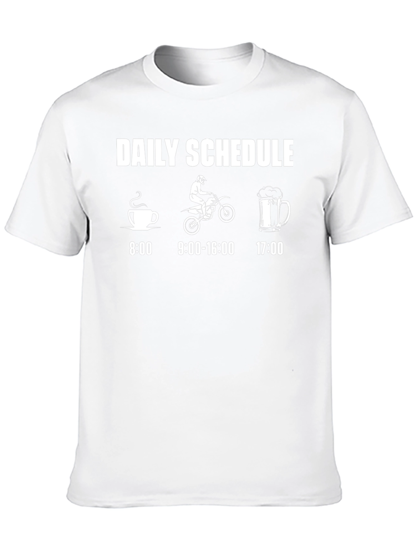 Daily Schedule T-Shirt - Motorcycle Rider Tee