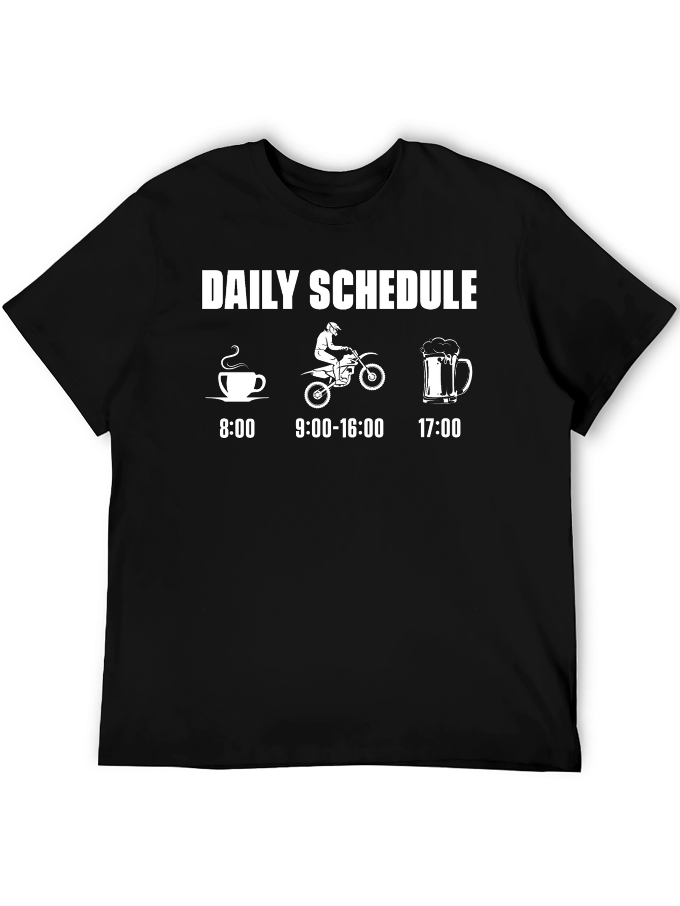 Daily Schedule T-Shirt - Motorcycle Rider Tee