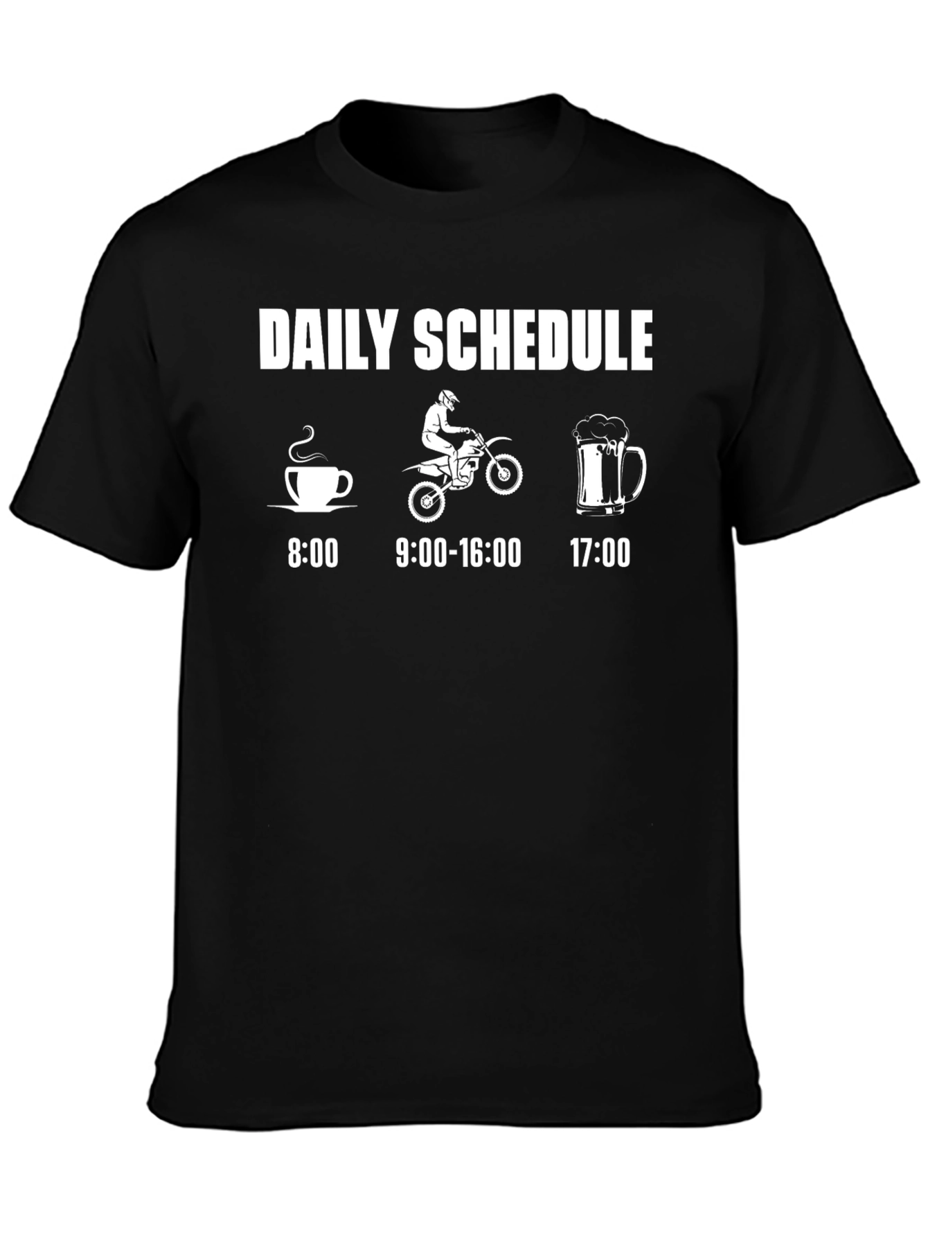 Daily Schedule T-Shirt - Motorcycle Rider Tee