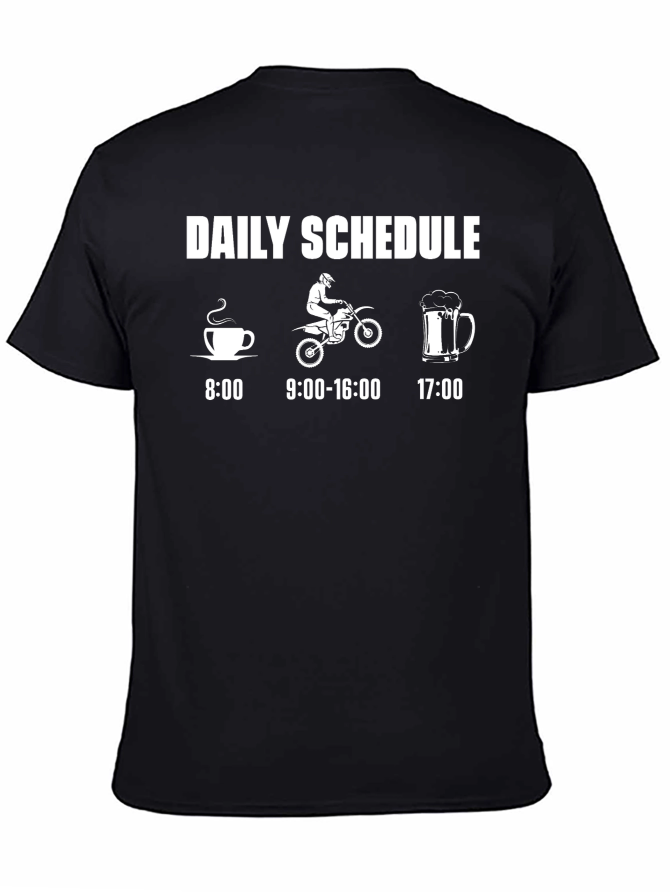 Daily Schedule T-Shirt - Motorcycle Rider Tee