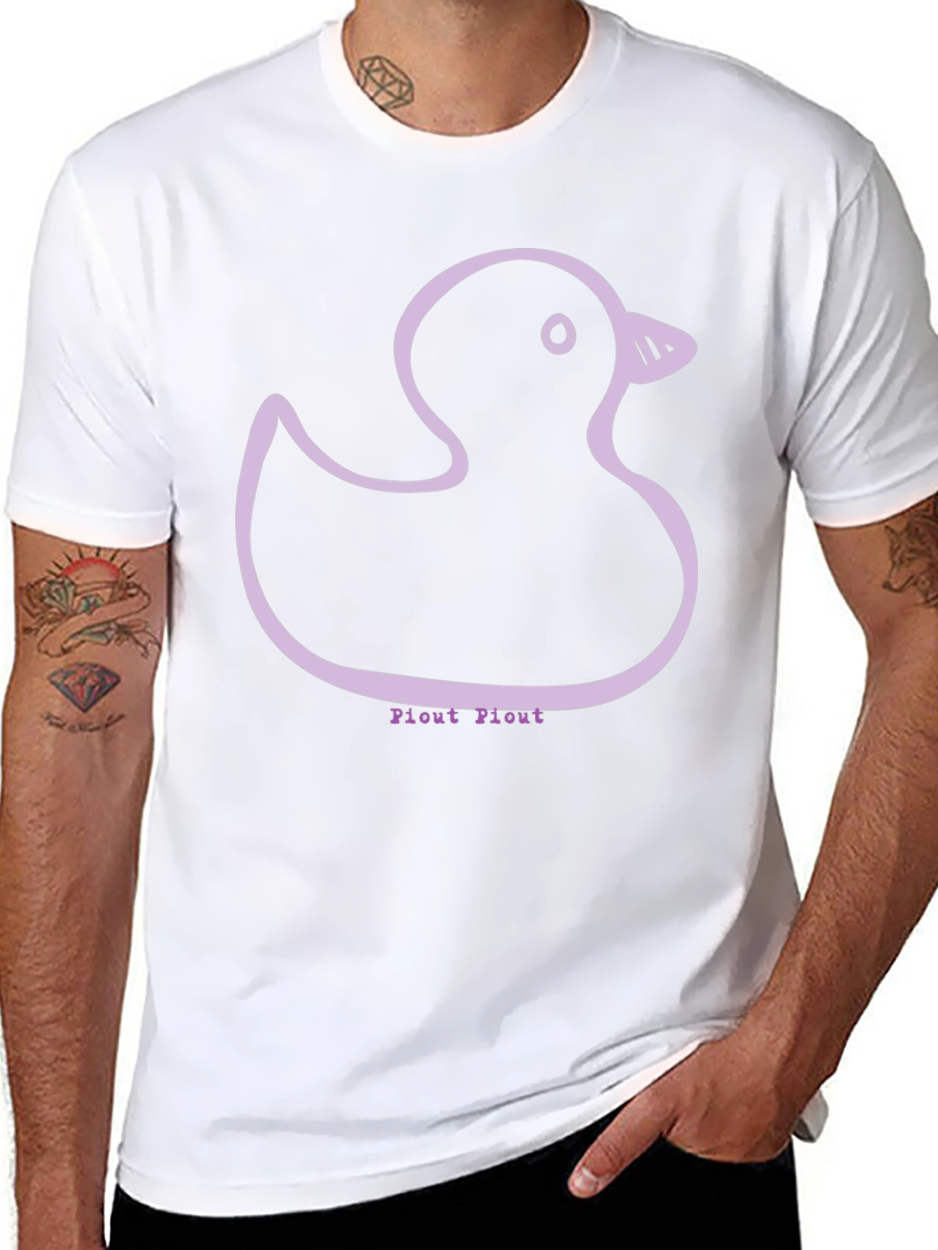 Duck T-Shirt - Casual Black Tee with Duck Design