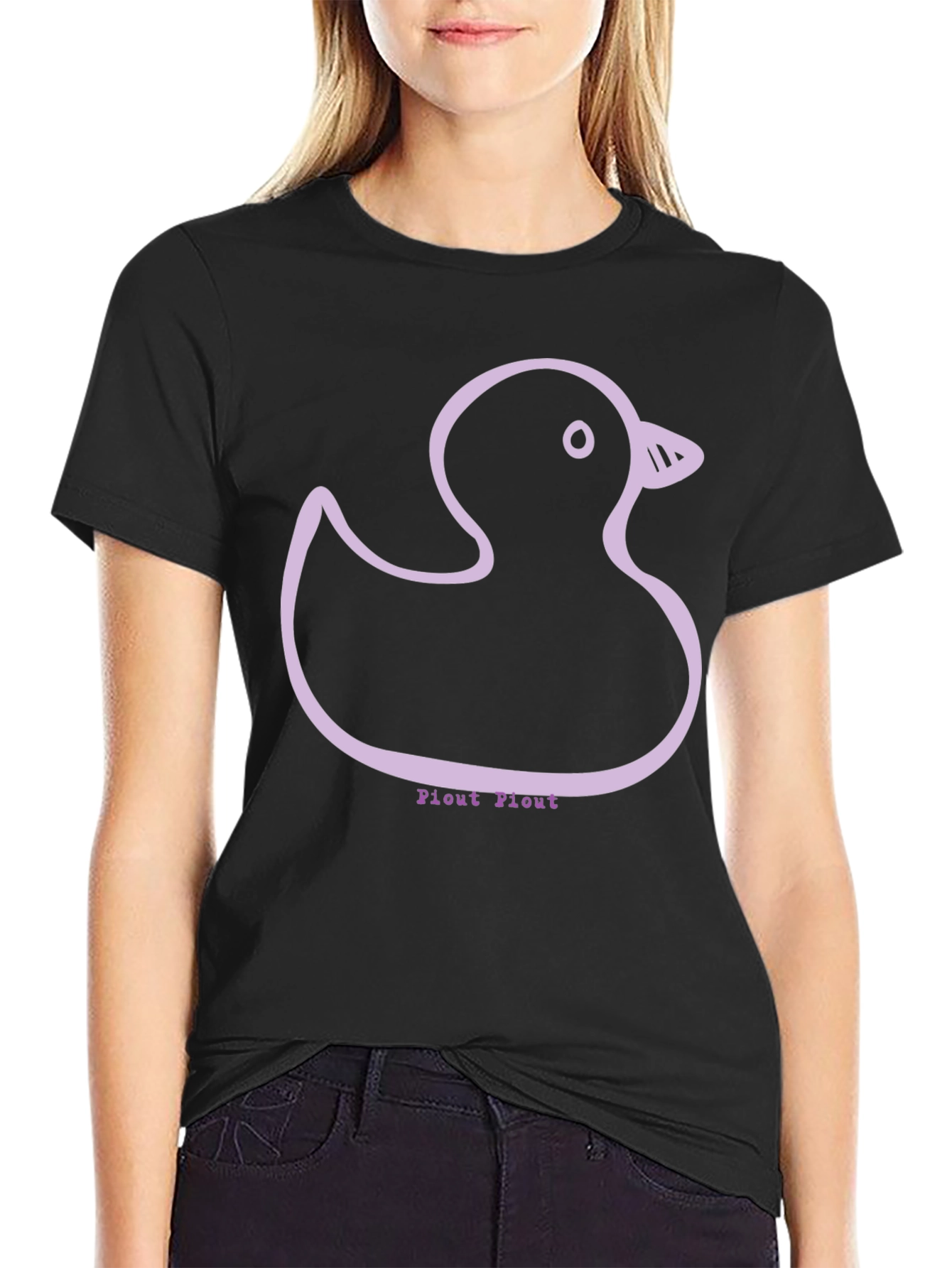 Duck T-Shirt - Casual Black Tee with Duck Design