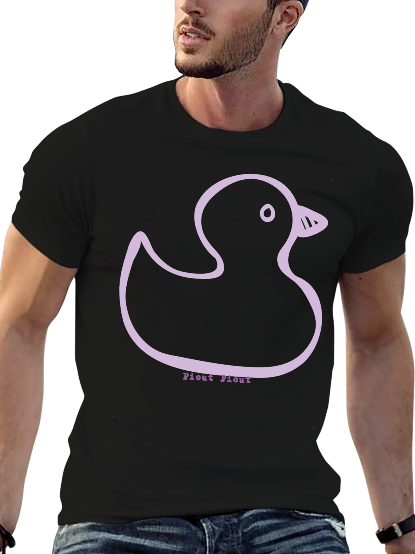 Duck T-Shirt - Casual Black Tee with Duck Design