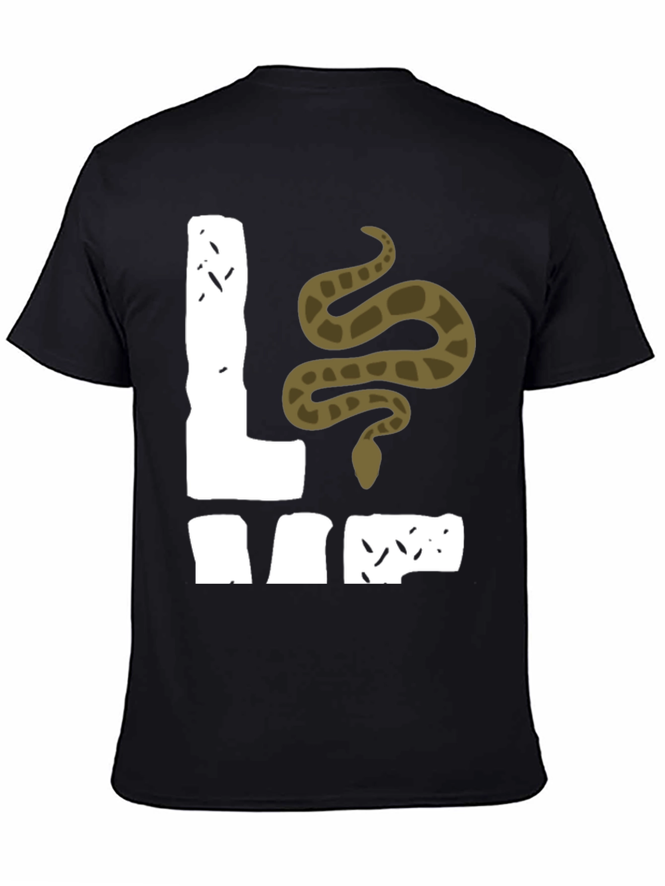 Snakes and Letters Black T-Shirt