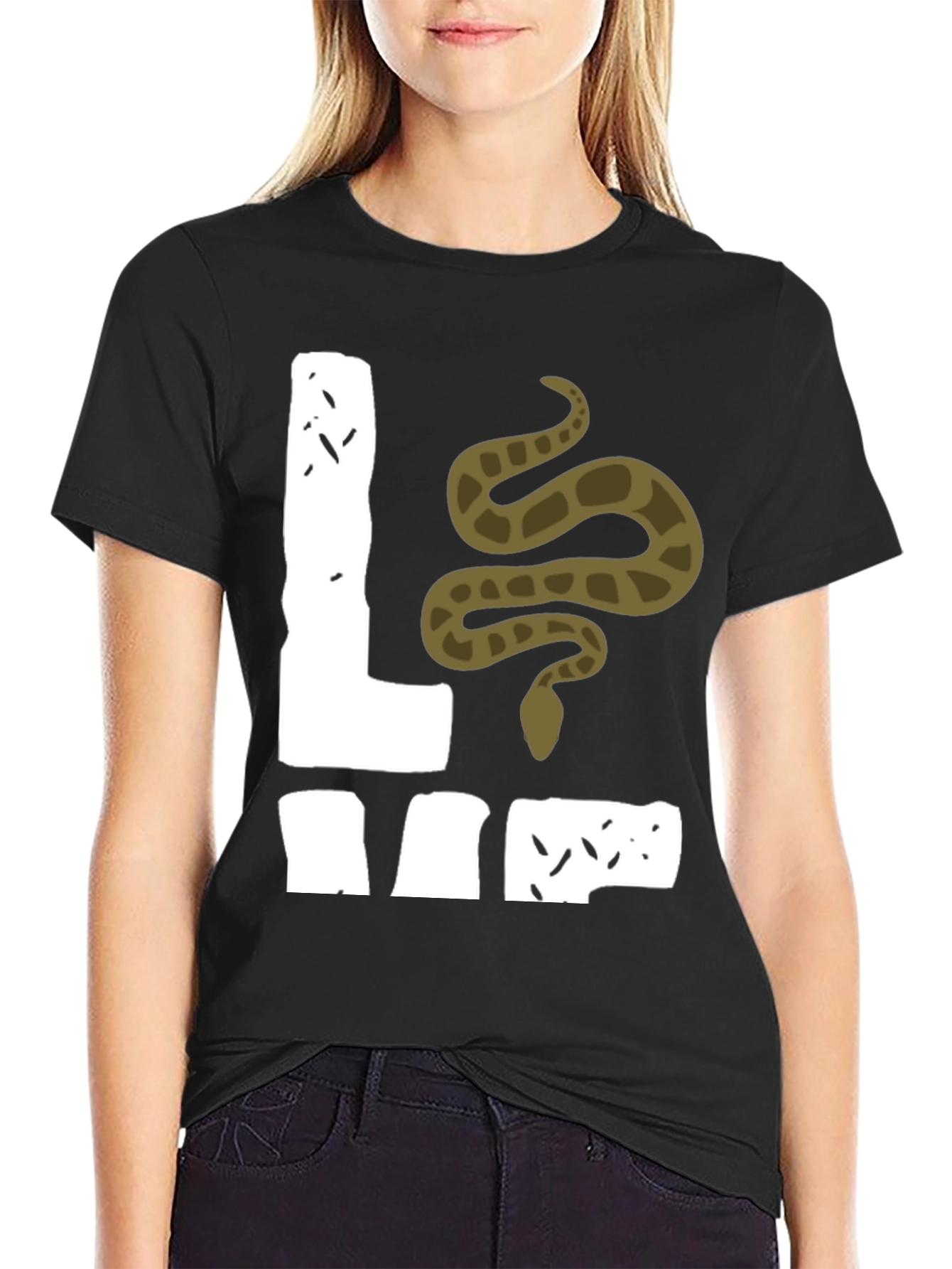 Snakes and Letters Black T-Shirt