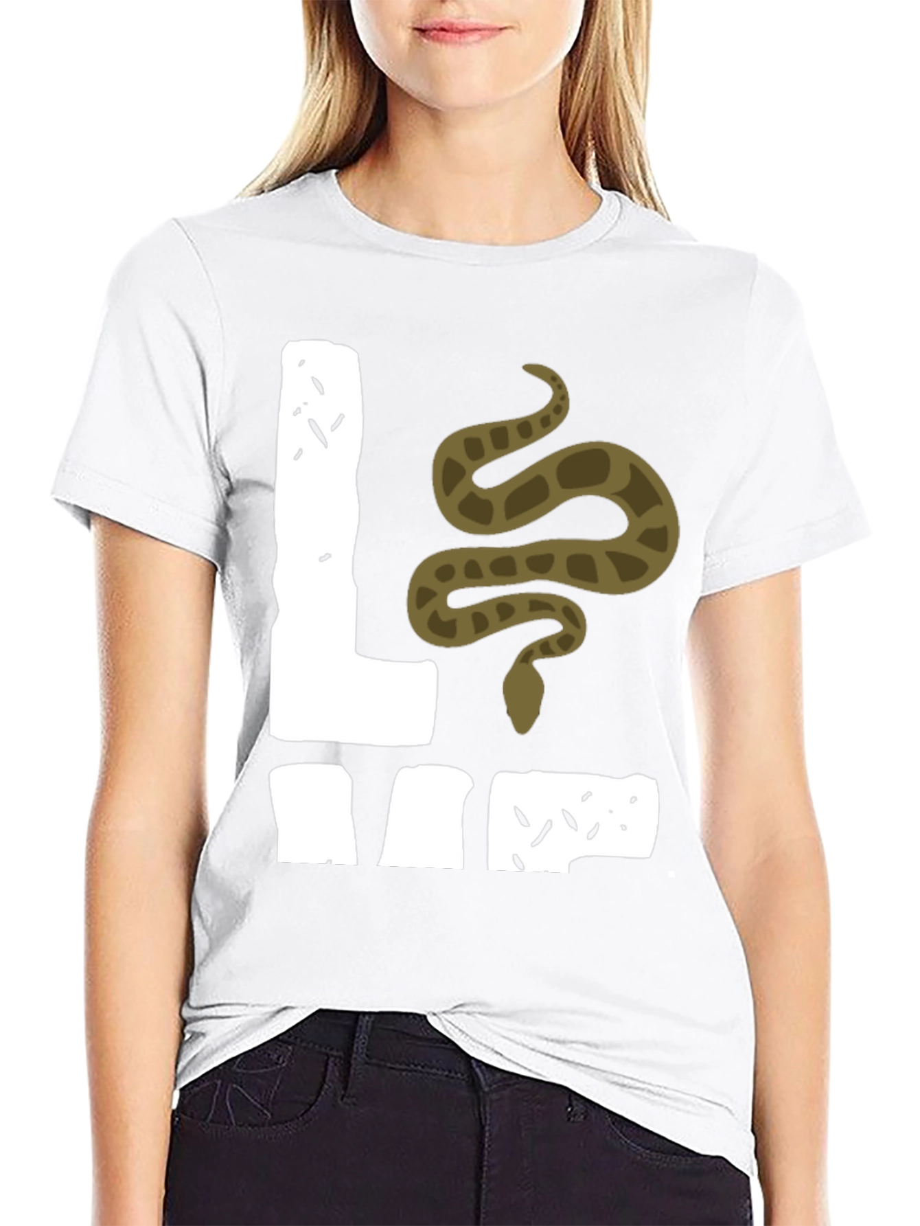 Snakes and Letters Black T-Shirt