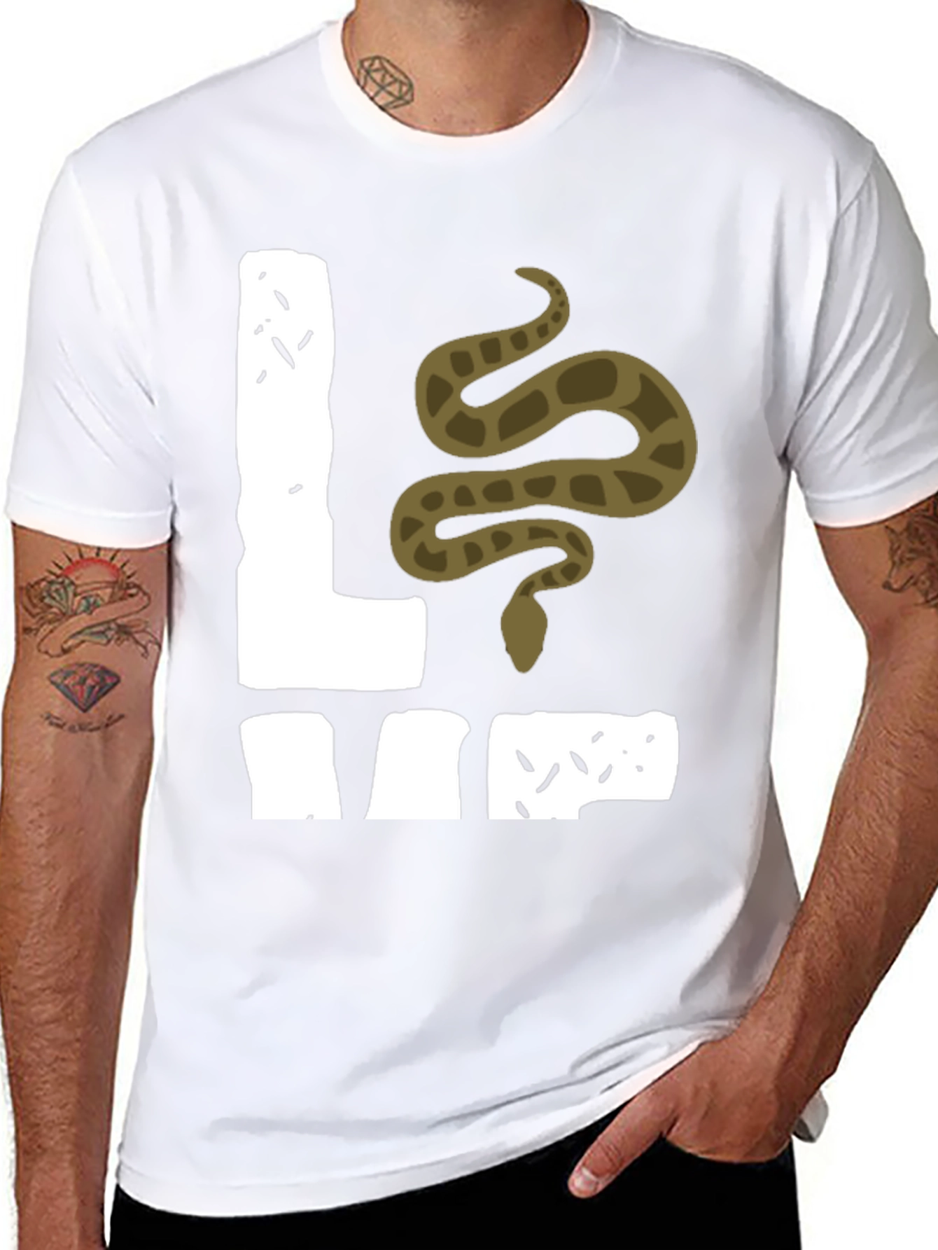 Snakes and Letters Black T-Shirt