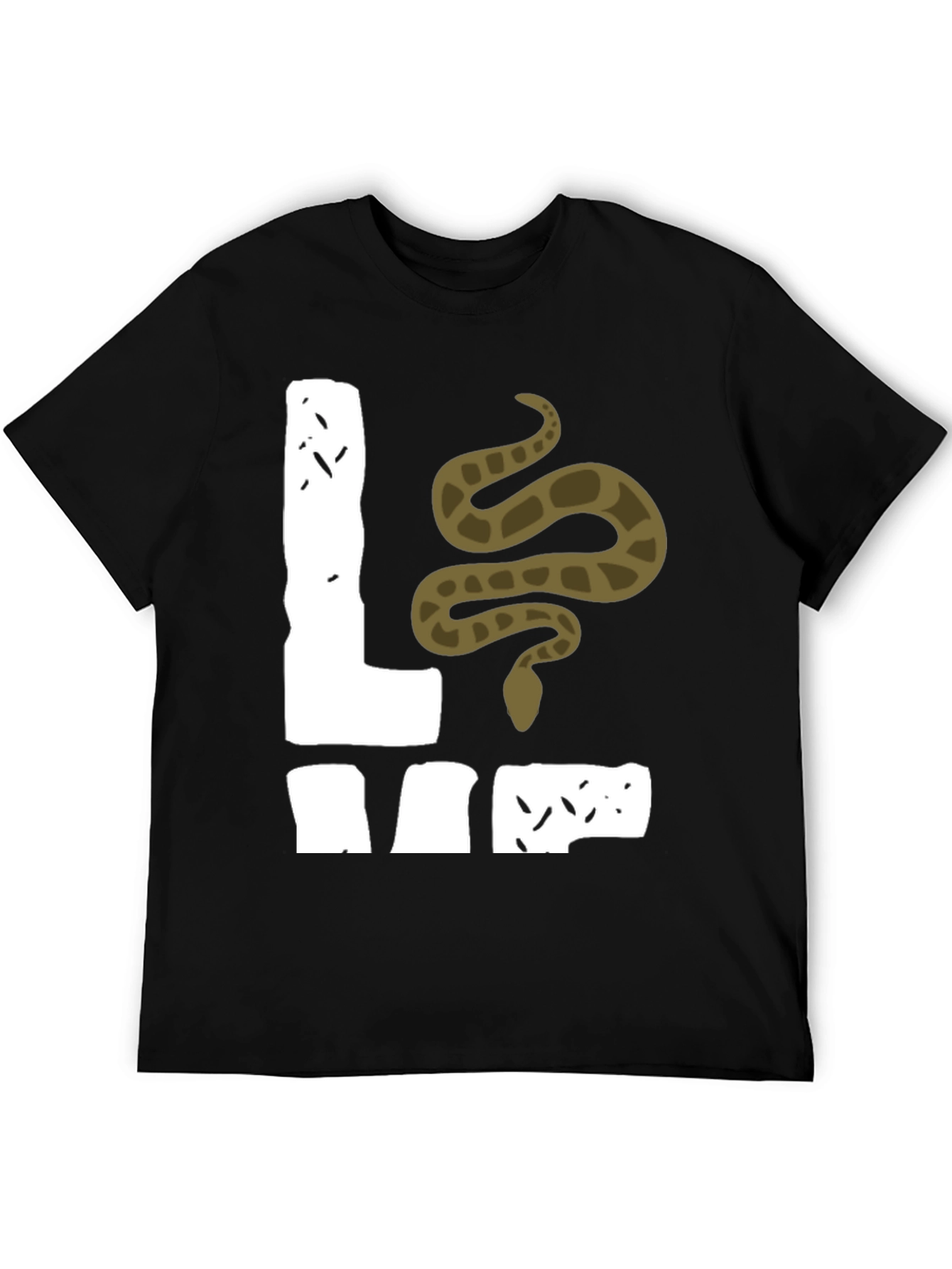 Snakes and Letters Black T-Shirt