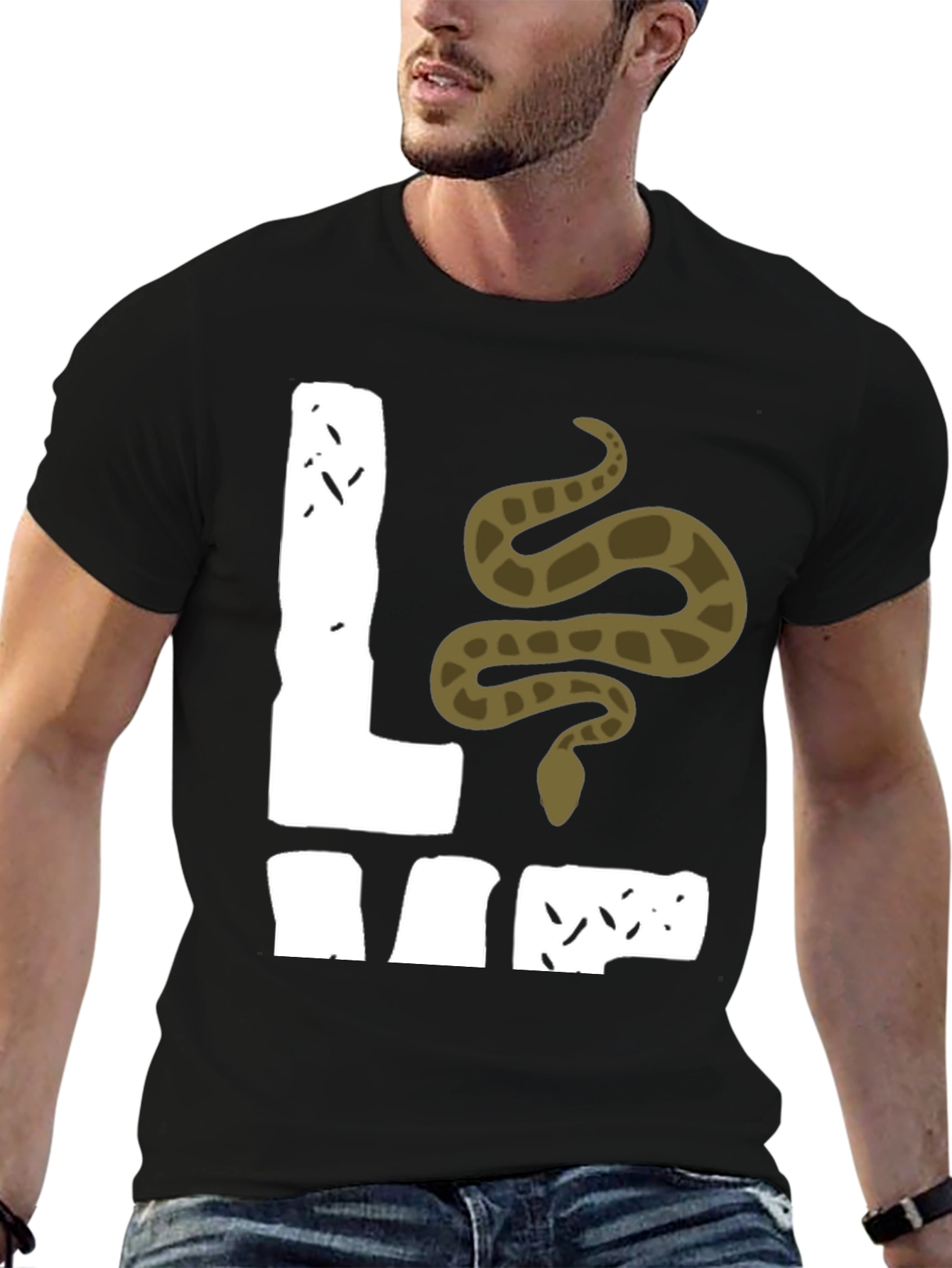 Snakes and Letters Black T-Shirt