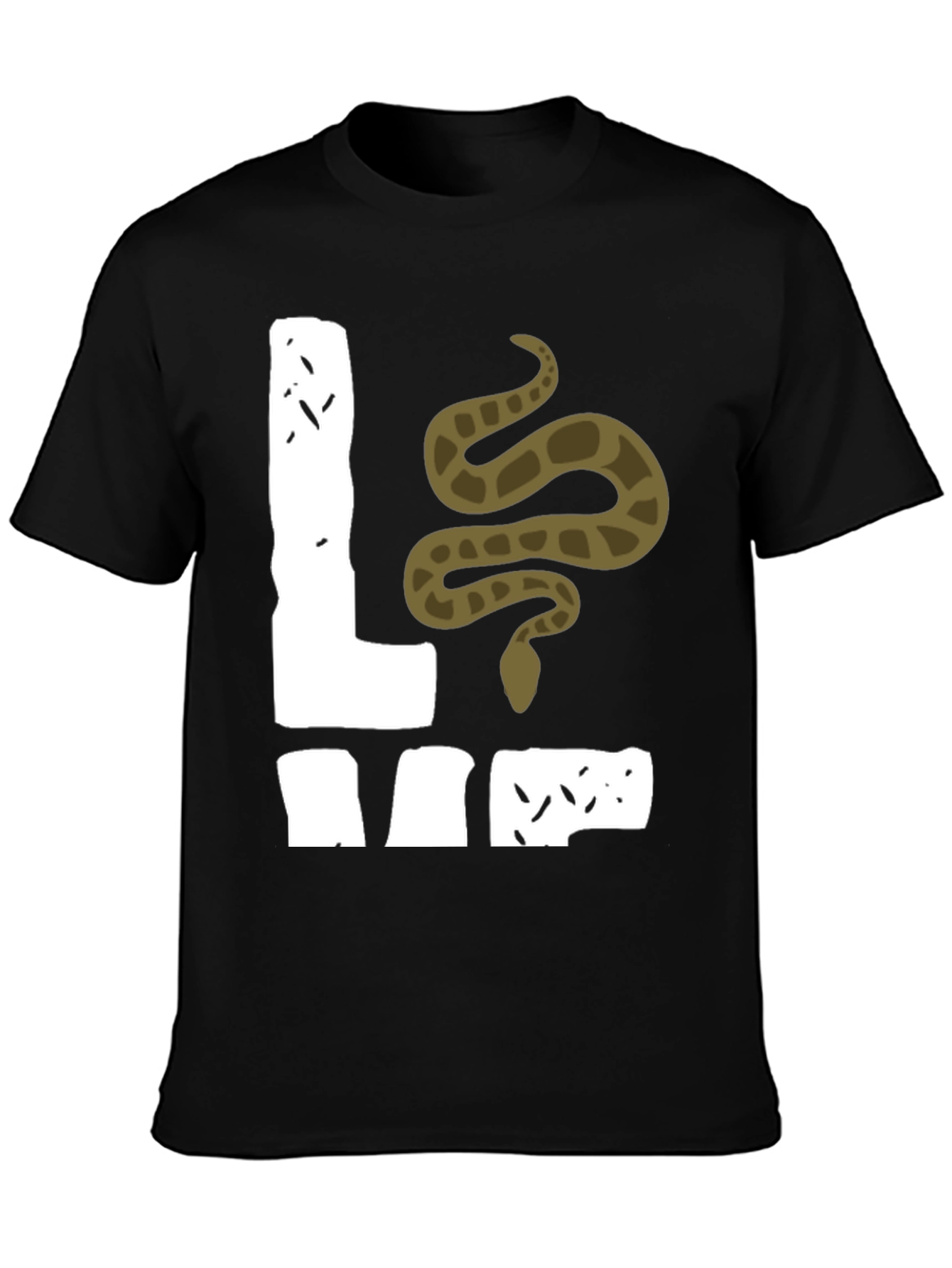 Snakes and Letters Black T-Shirt