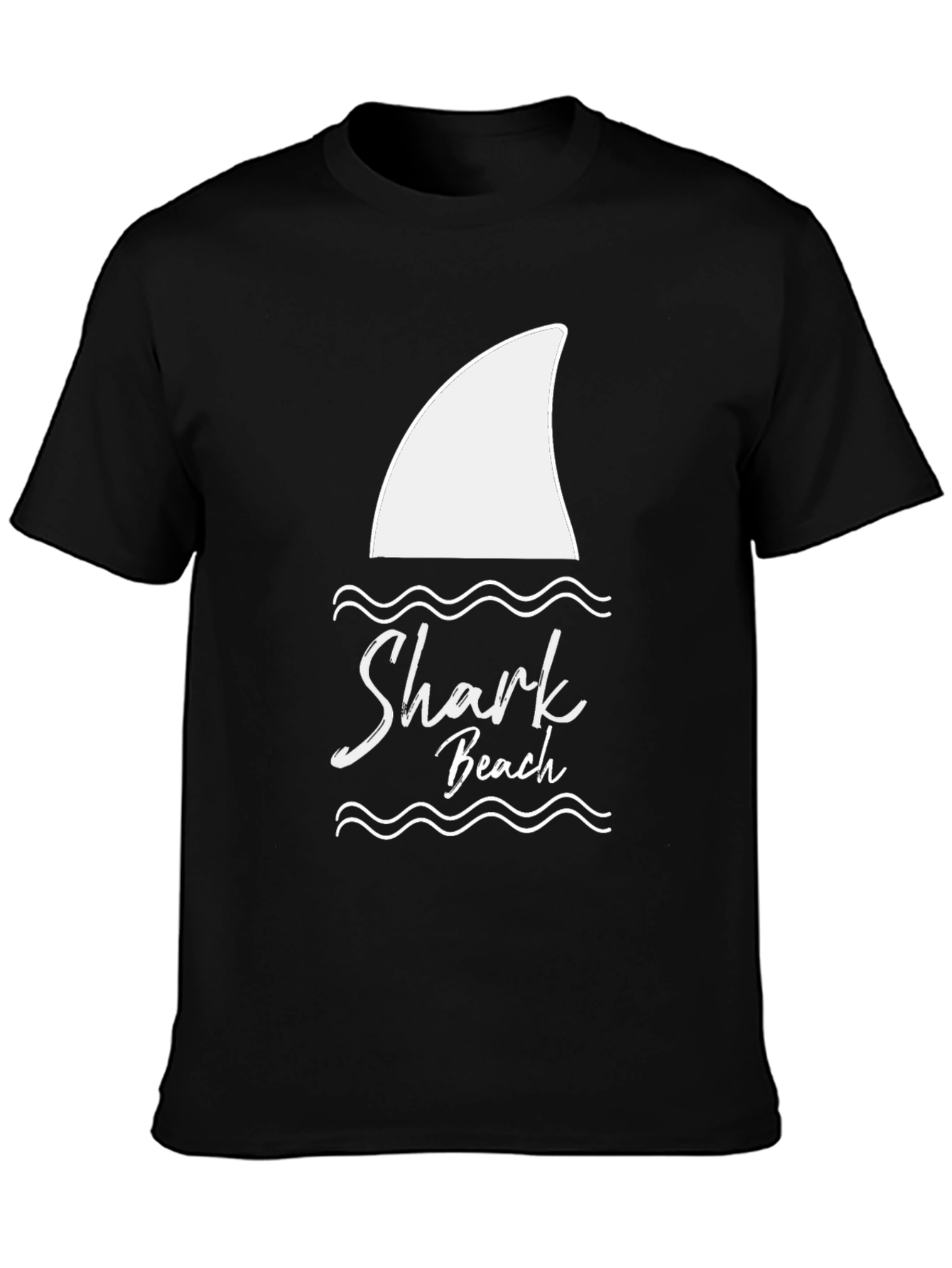 Shark Beach Graphic Tee - Black