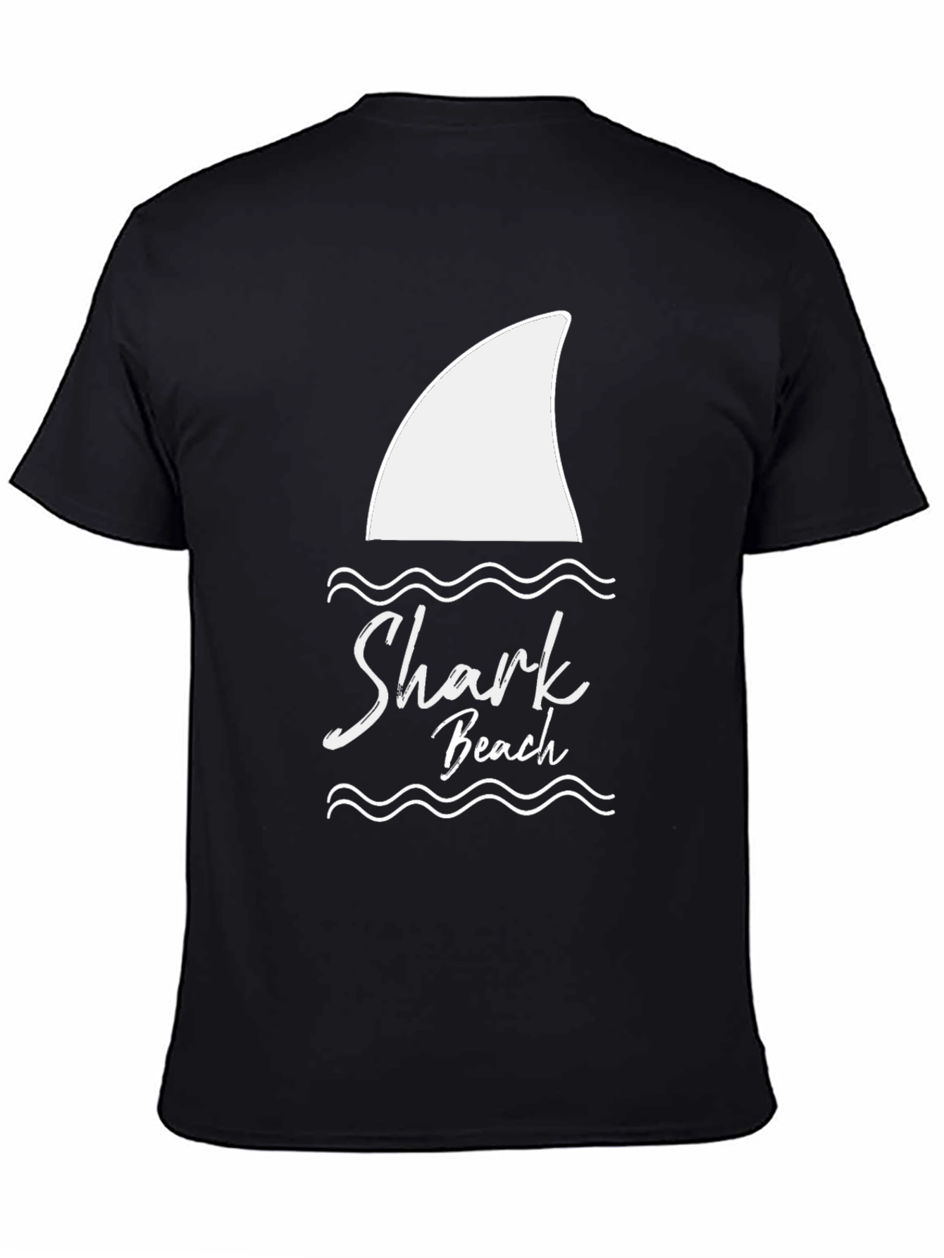 Shark Beach Graphic Tee - Black