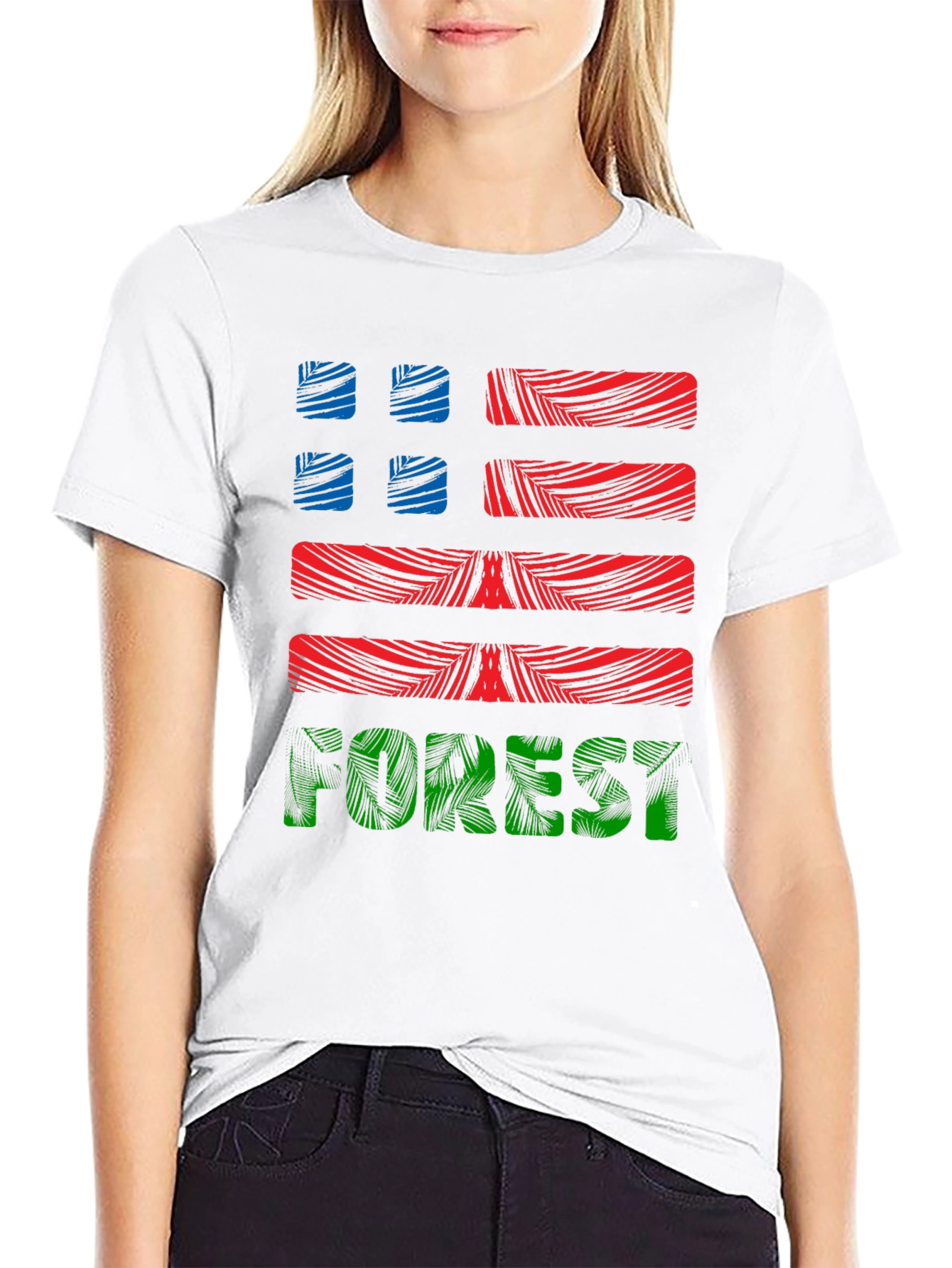 Forest Graphic Print Mens Black T-Shirt