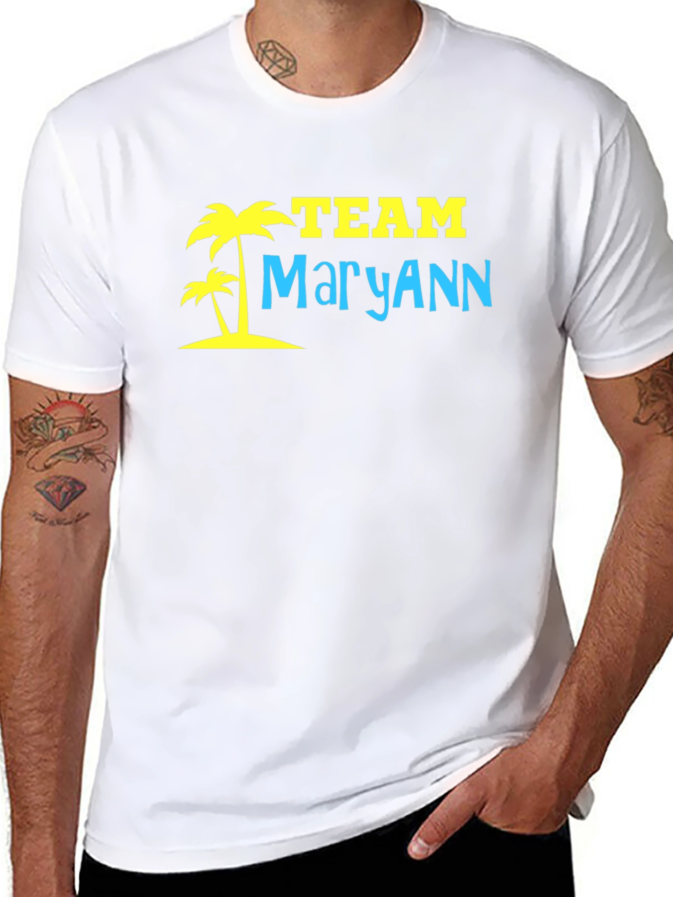 Team MaryAnn Palm Tree T-Shirt - Black