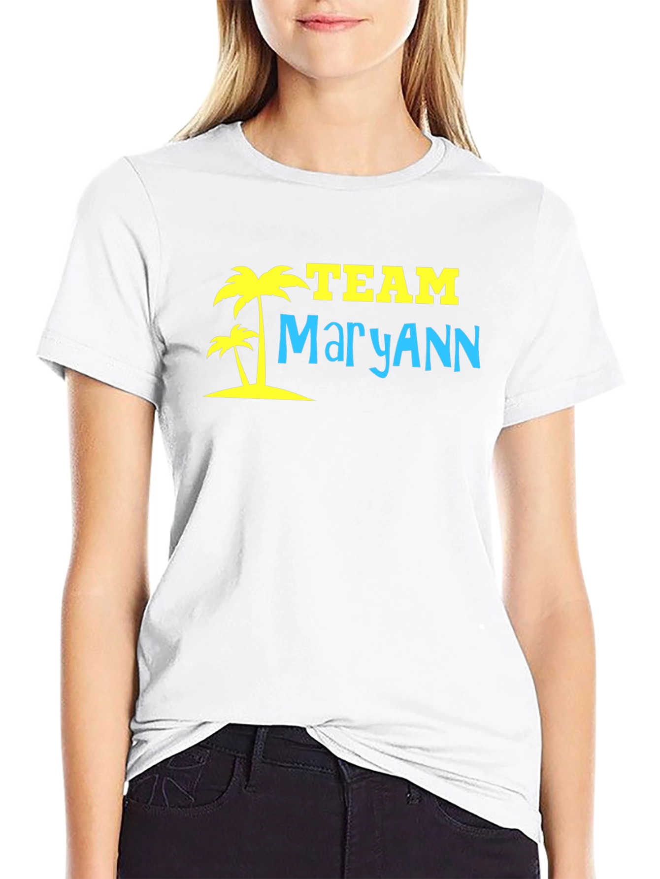 Team MaryAnn Palm Tree T-Shirt - Black