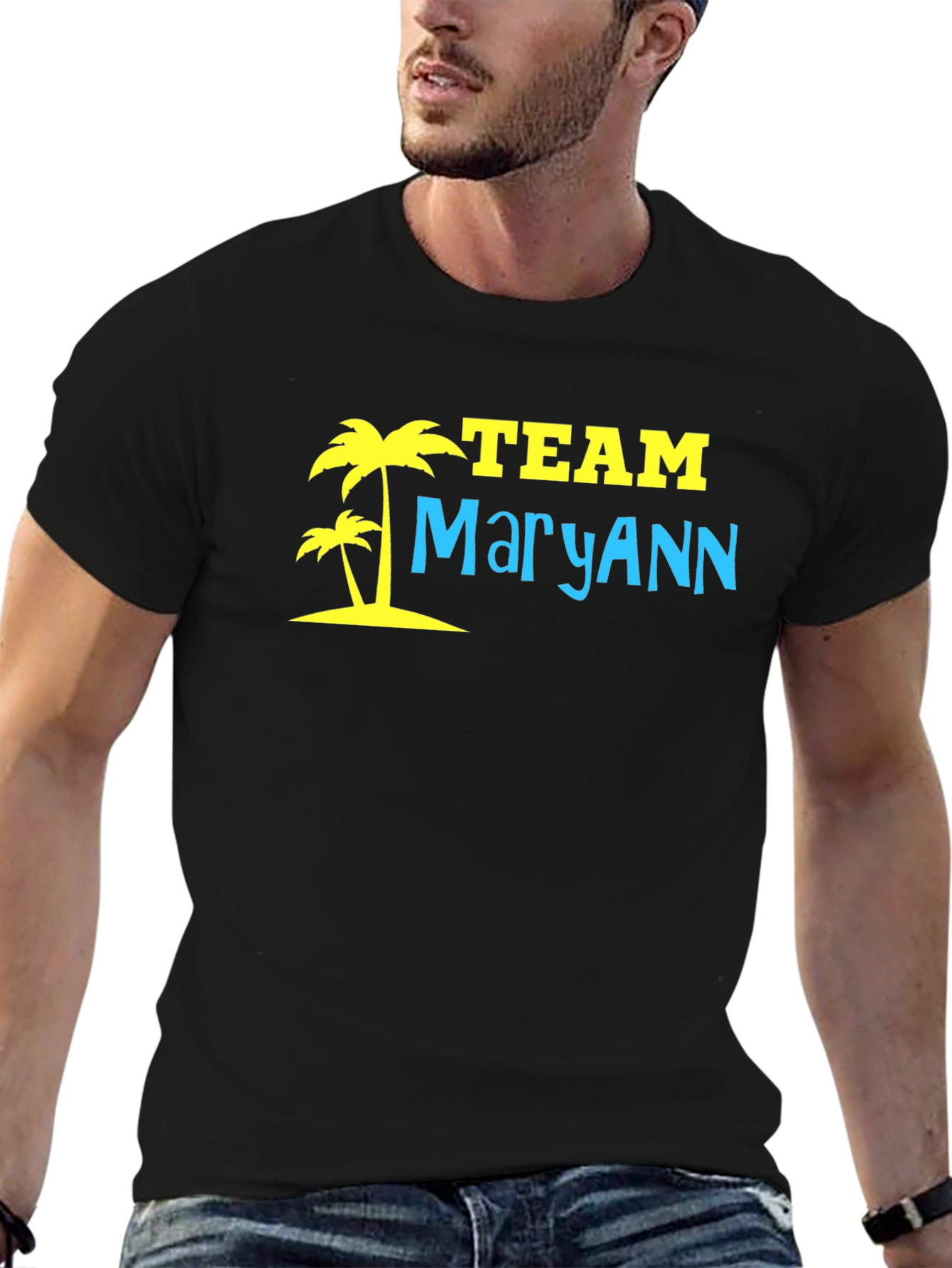 Team MaryAnn Palm Tree T-Shirt - Black