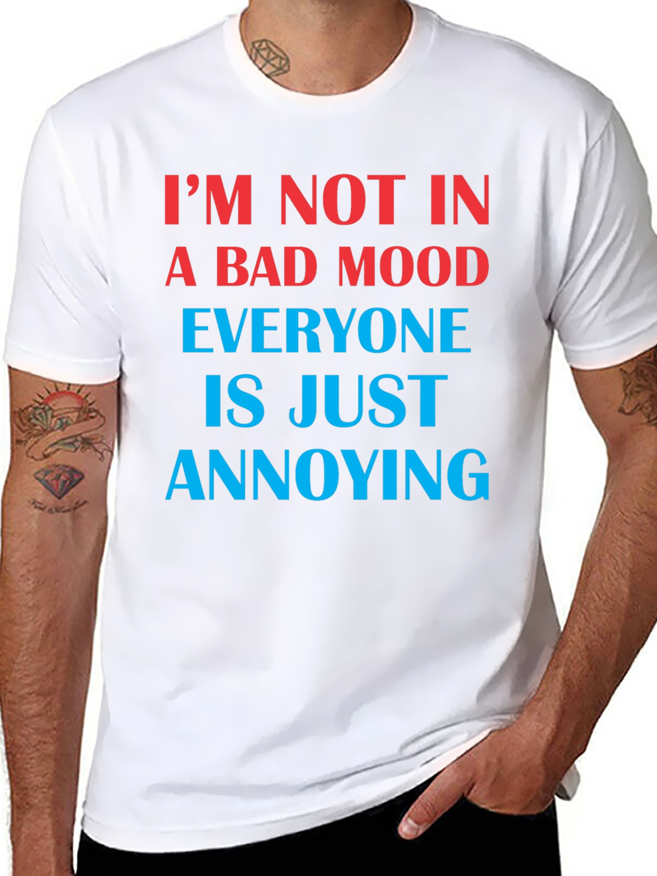 Im Not In A Bad Mood Funny Graphic T-Shirt