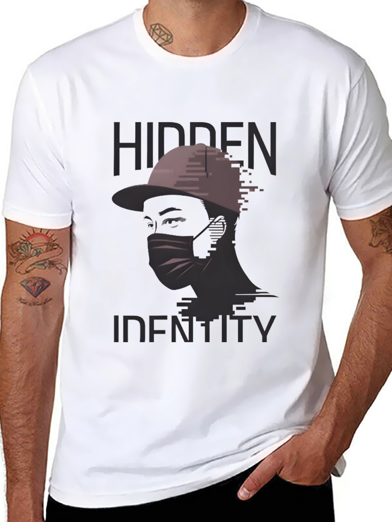 Hidden Identity Graphic Tee - Stylish Streetwear