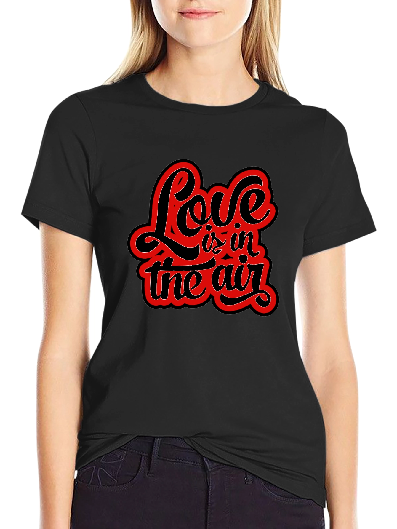 Love is in the Air Black Graphic Tee