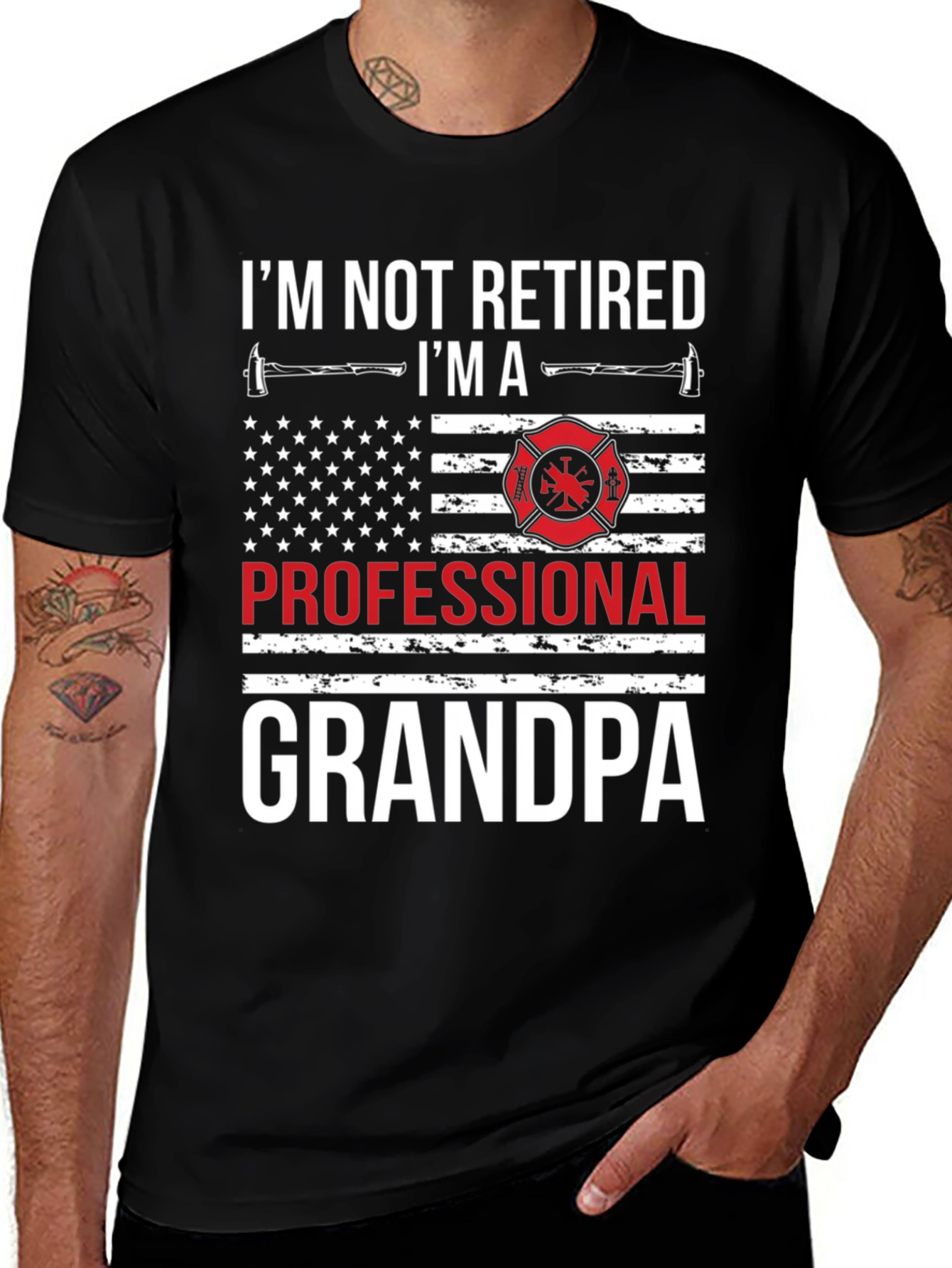 Professional Grandpa Firefighter T-Shirt