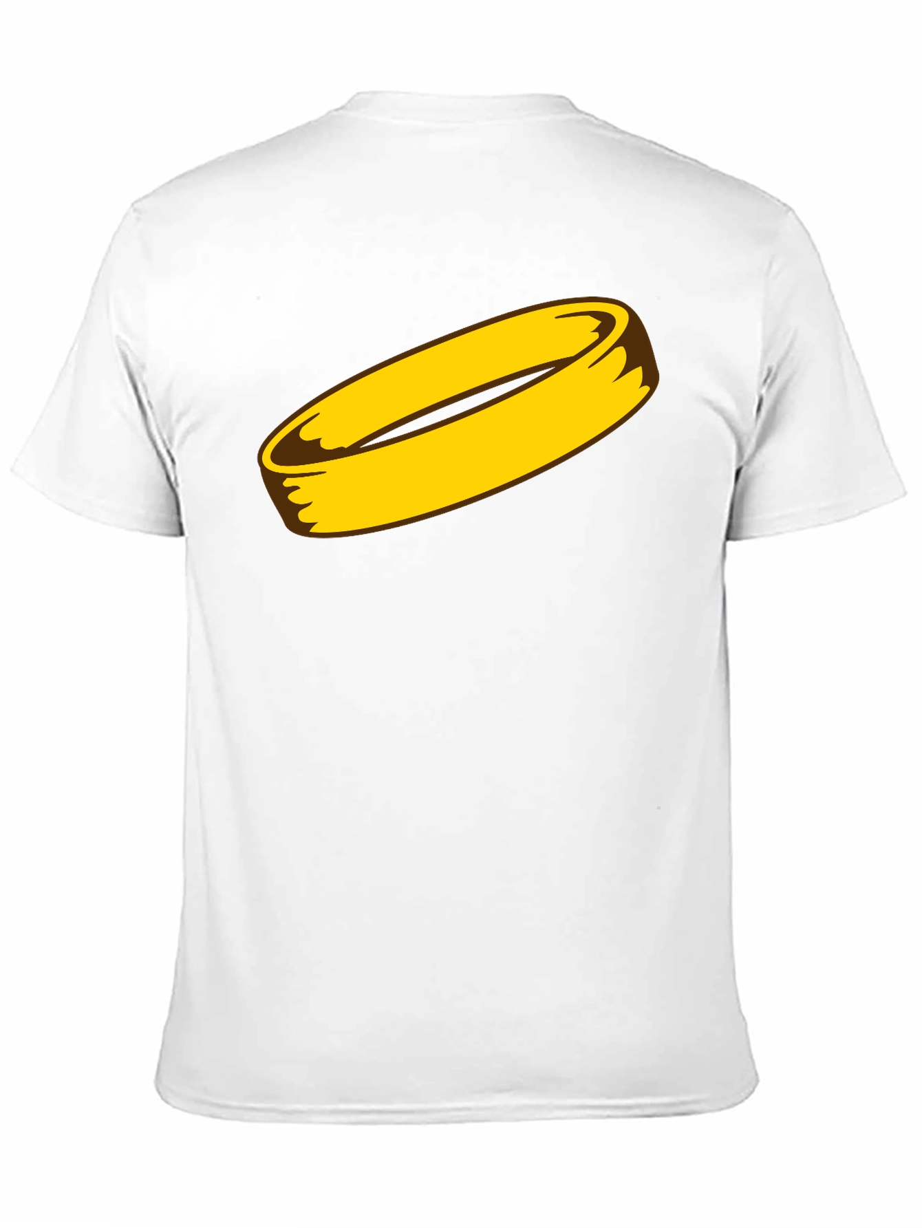 Golden Ring Graphic Black T-Shirt