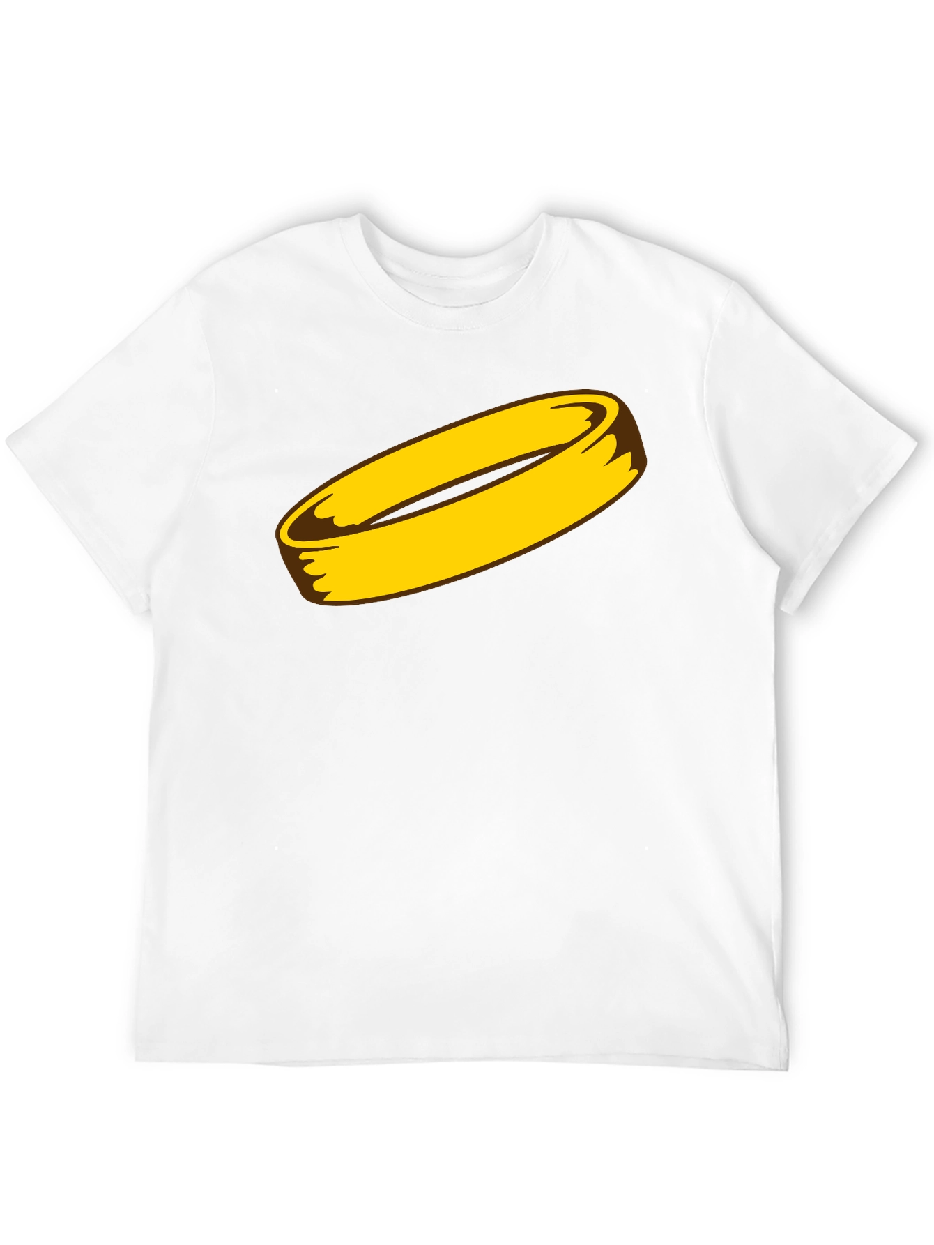 Golden Ring Graphic Black T-Shirt