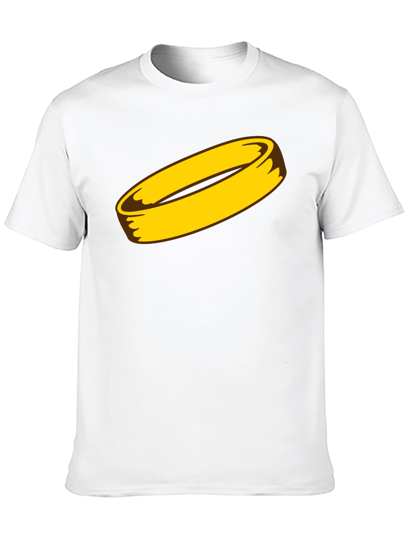 Golden Ring Graphic Black T-Shirt