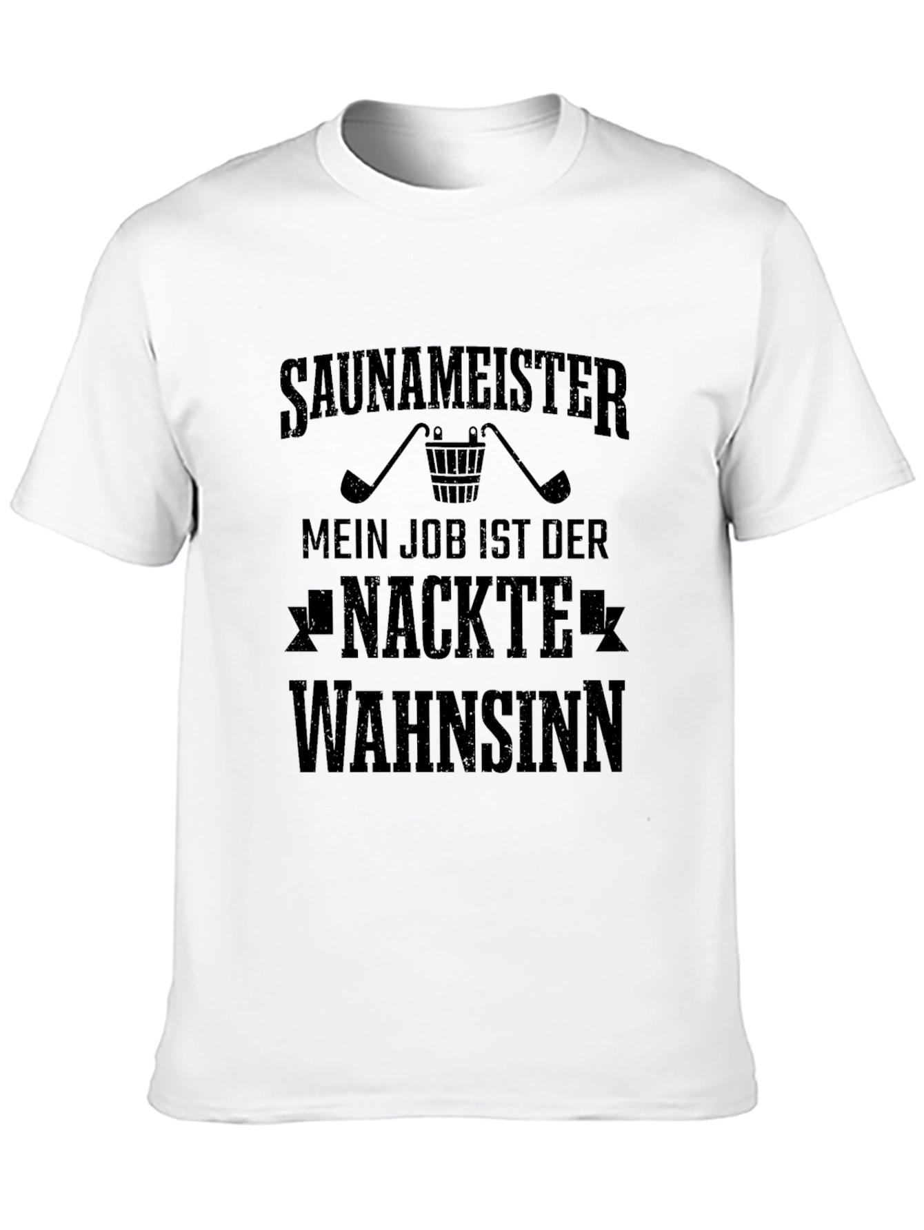 Saunameister Naked Madness Black Graphic T-Shirt