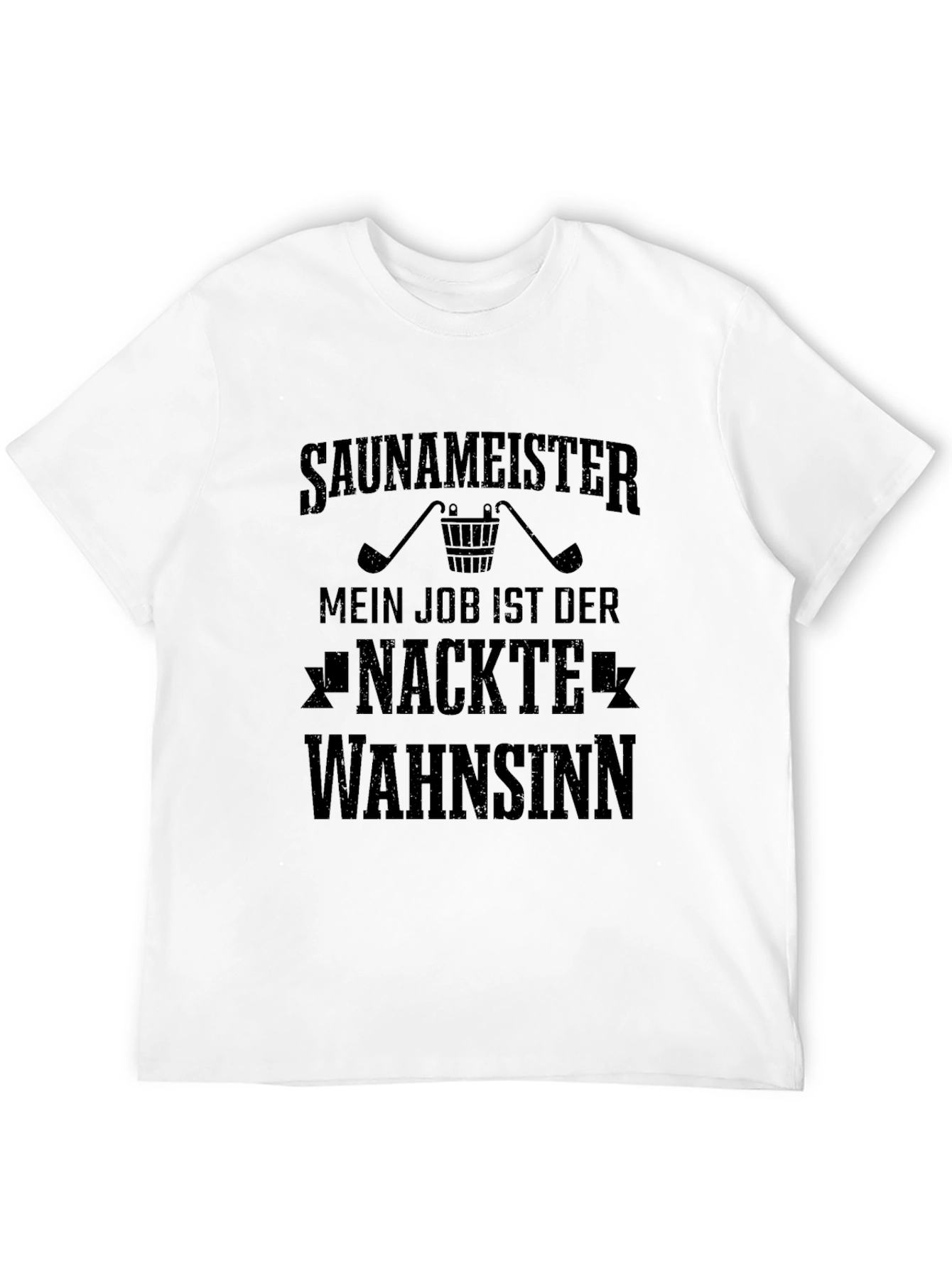 Saunameister Naked Madness Black Graphic T-Shirt