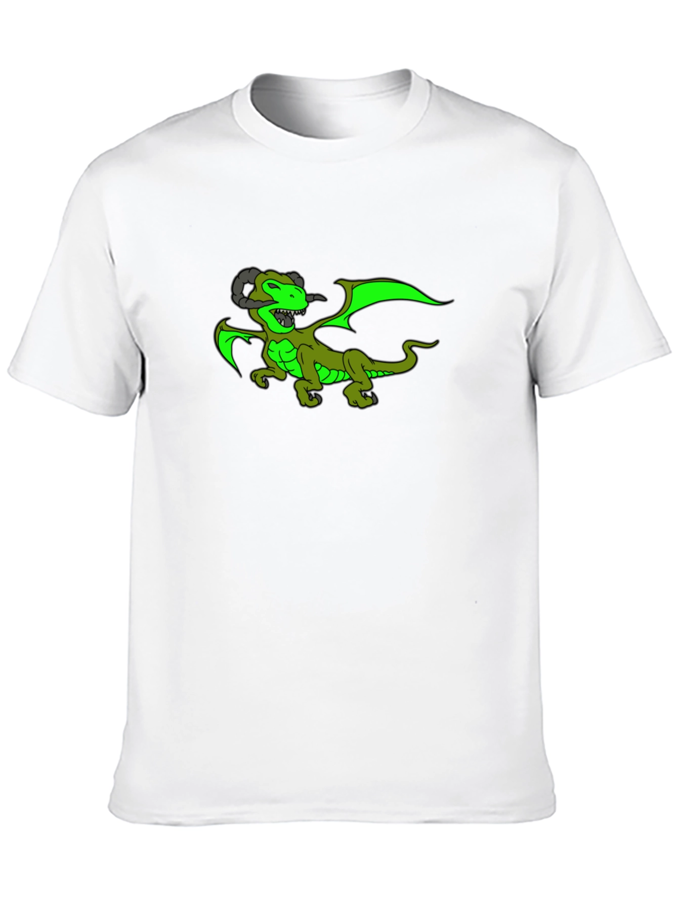 Dragon Graphic Tee - Black Cotton T-Shirt