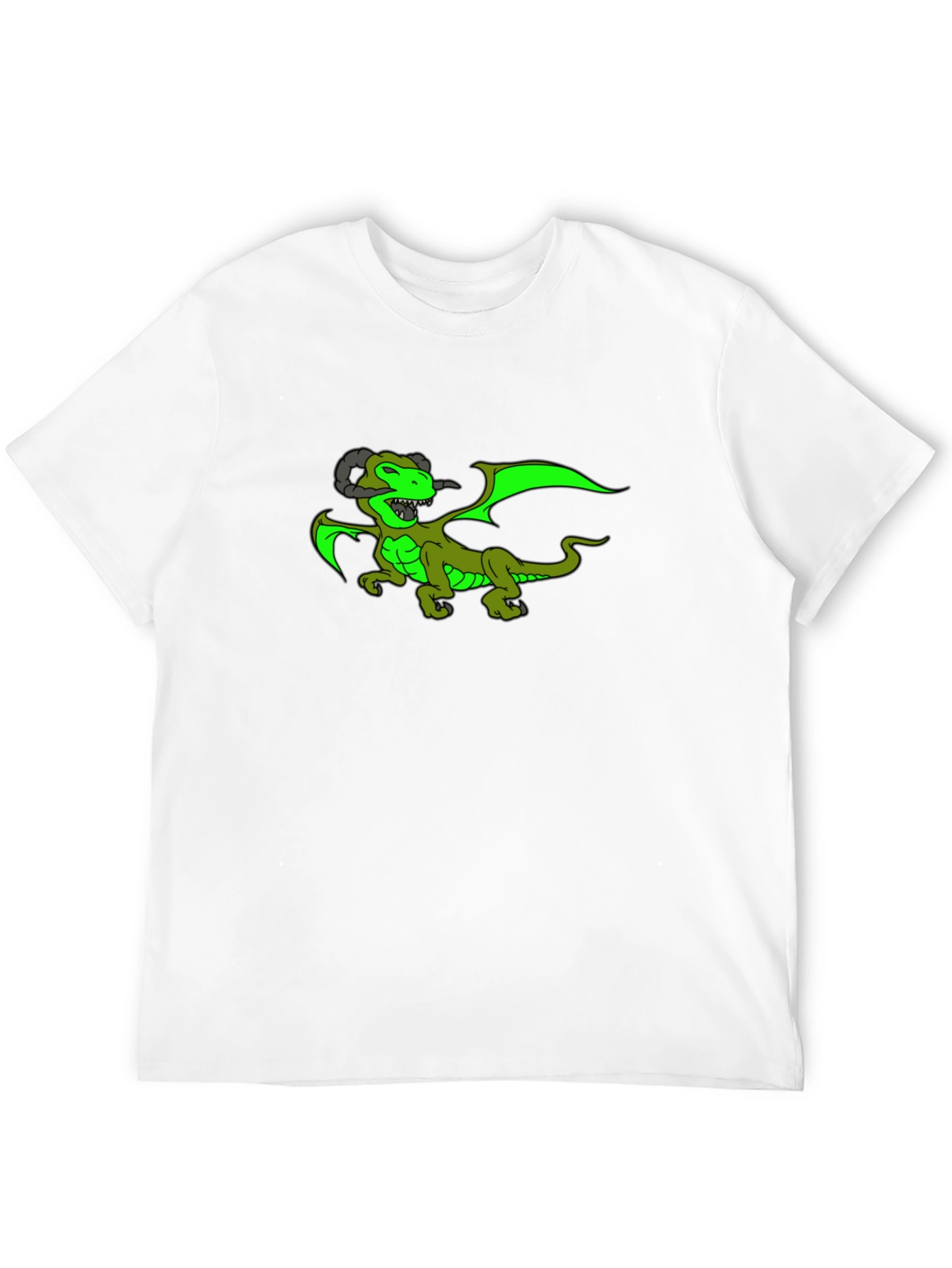 Dragon Graphic Tee - Black Cotton T-Shirt