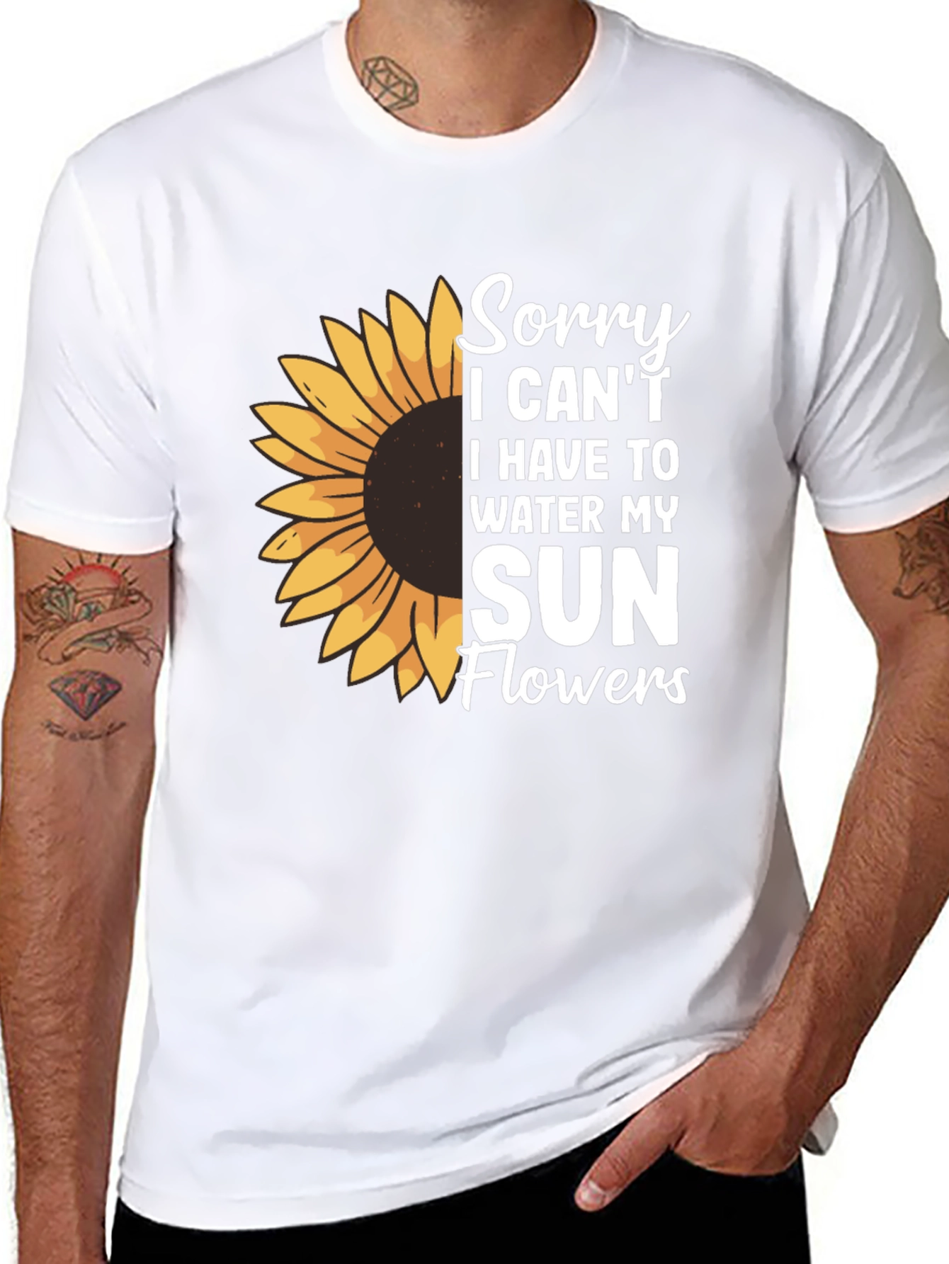 Sunflower Graphic T-Shirt - Gardeners Humor Tee