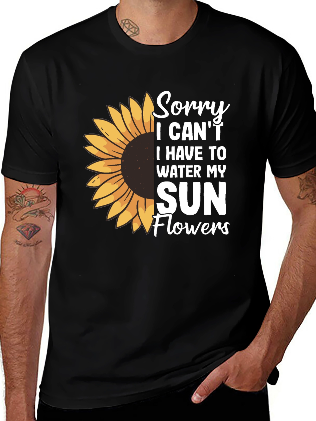 Sunflower Graphic T-Shirt - Gardeners Humor Tee