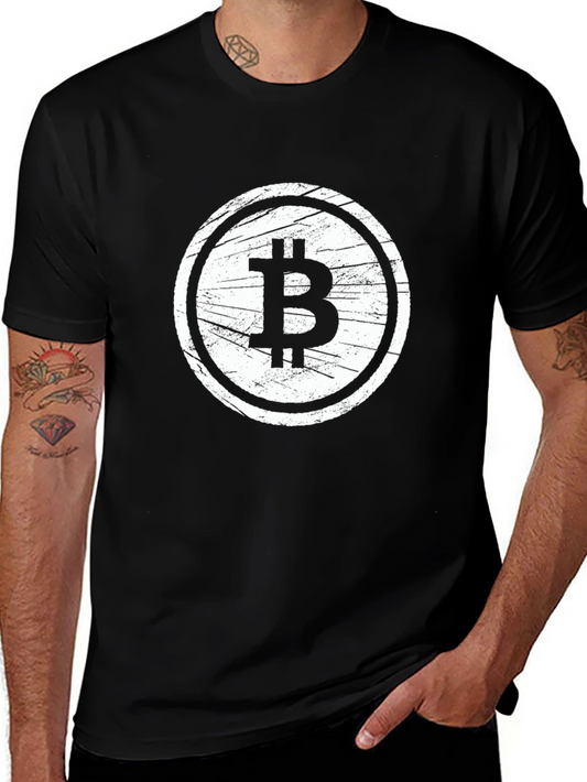 Bitcoin Logo Black T-Shirt Crypto Currency Tee