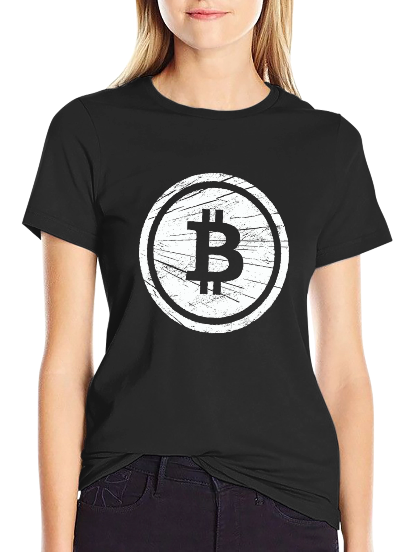 Bitcoin Logo Black T-Shirt Crypto Currency Tee