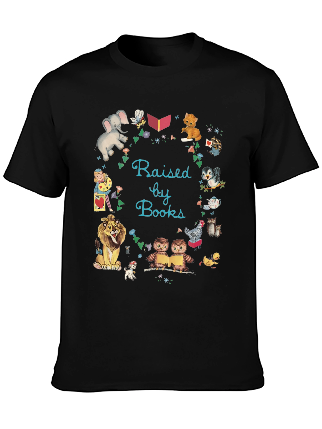 Raised By Books Graphic Tee