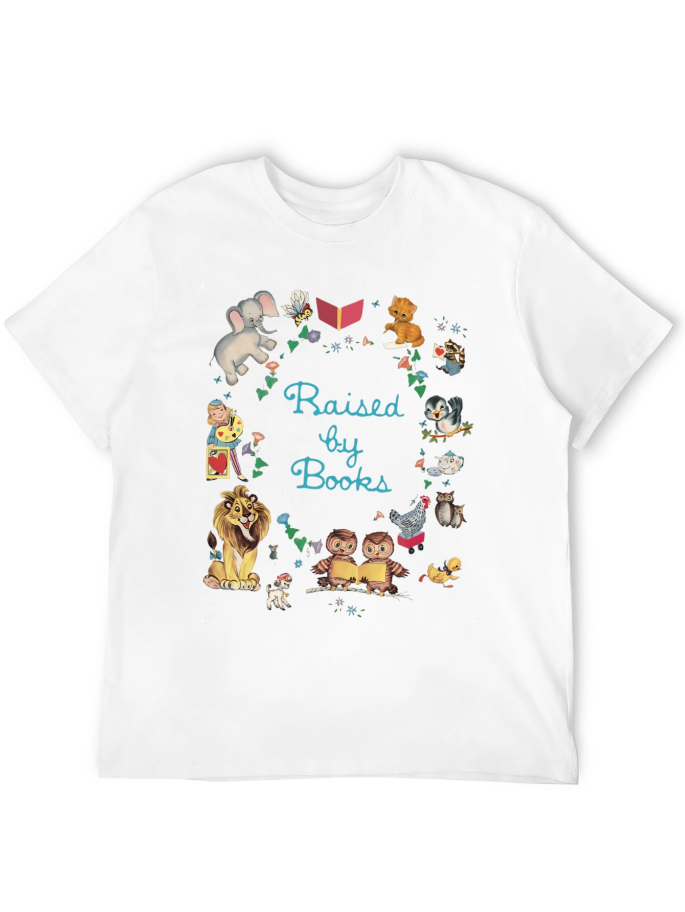 Raised By Books Graphic Tee