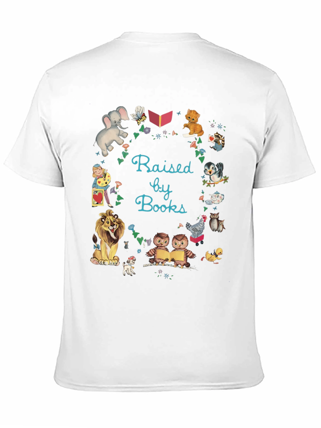 Raised By Books Graphic Tee